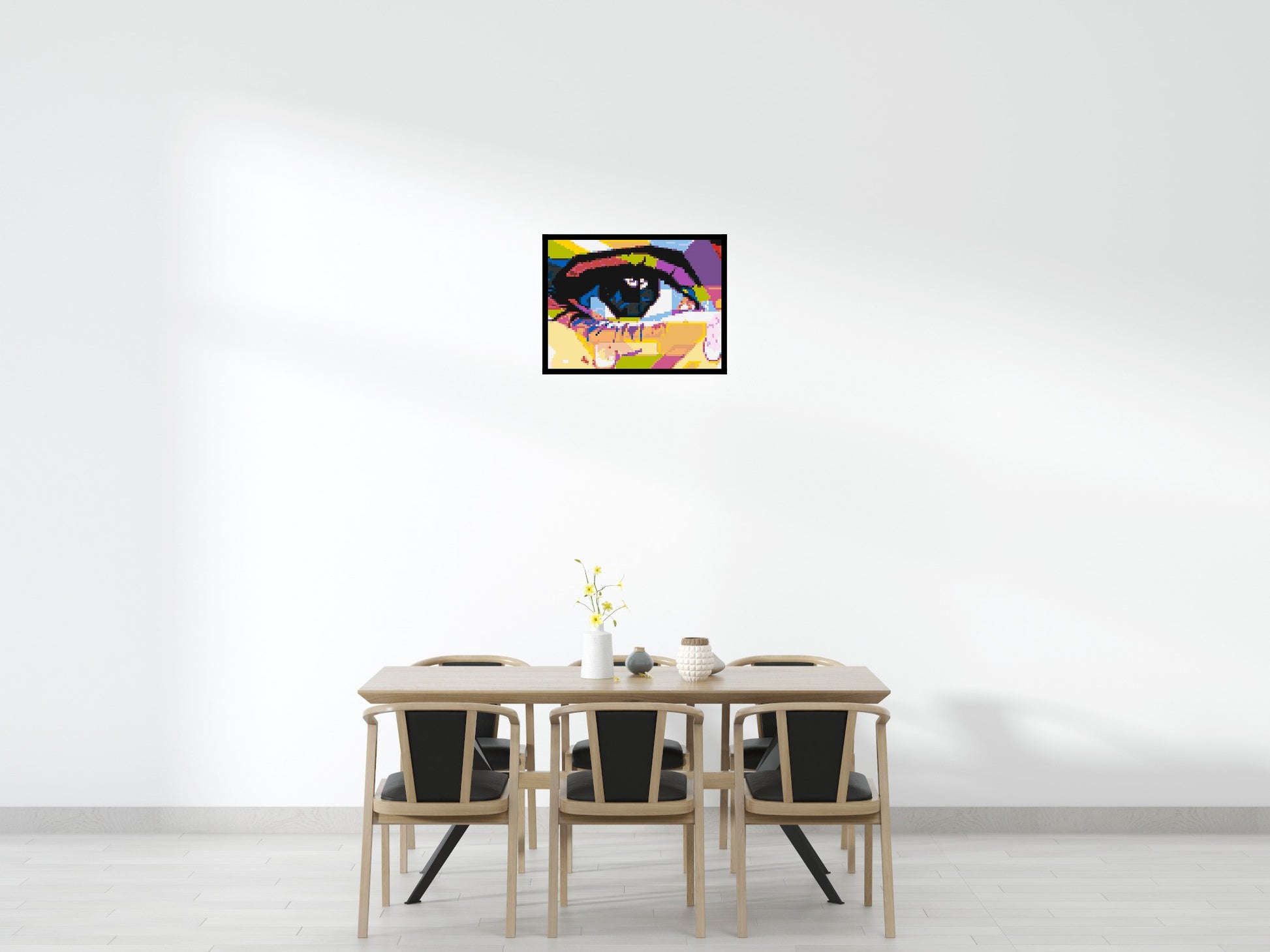 Crying Eye - Brick Art Mosaic Kit 4x3 scene with frame
