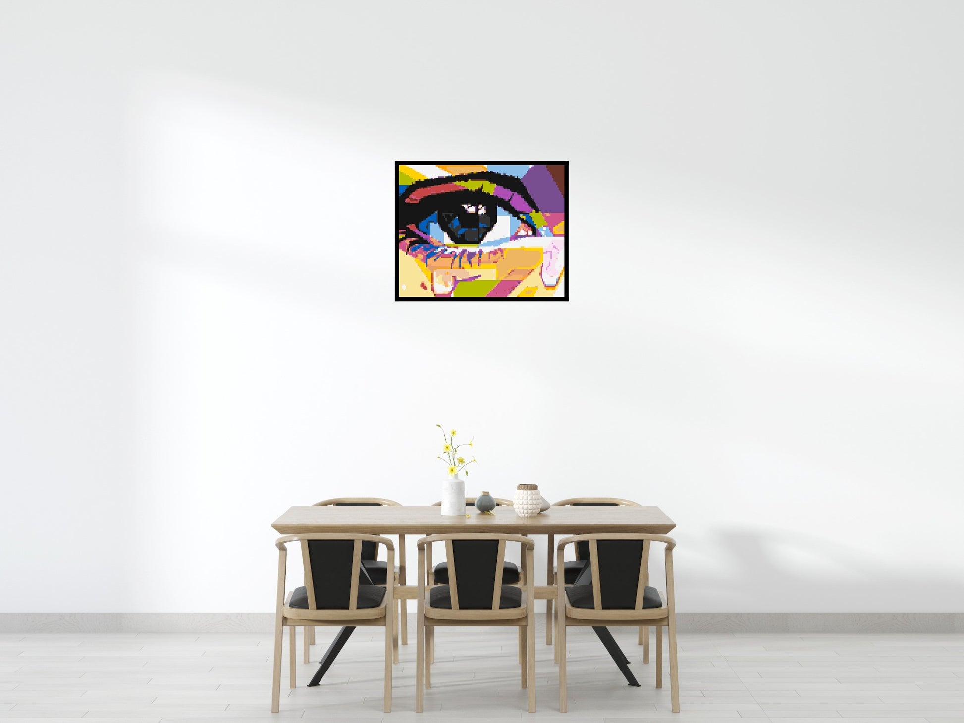 Crying Eye - Brick Art Mosaic Kit 5x4 scene with frame