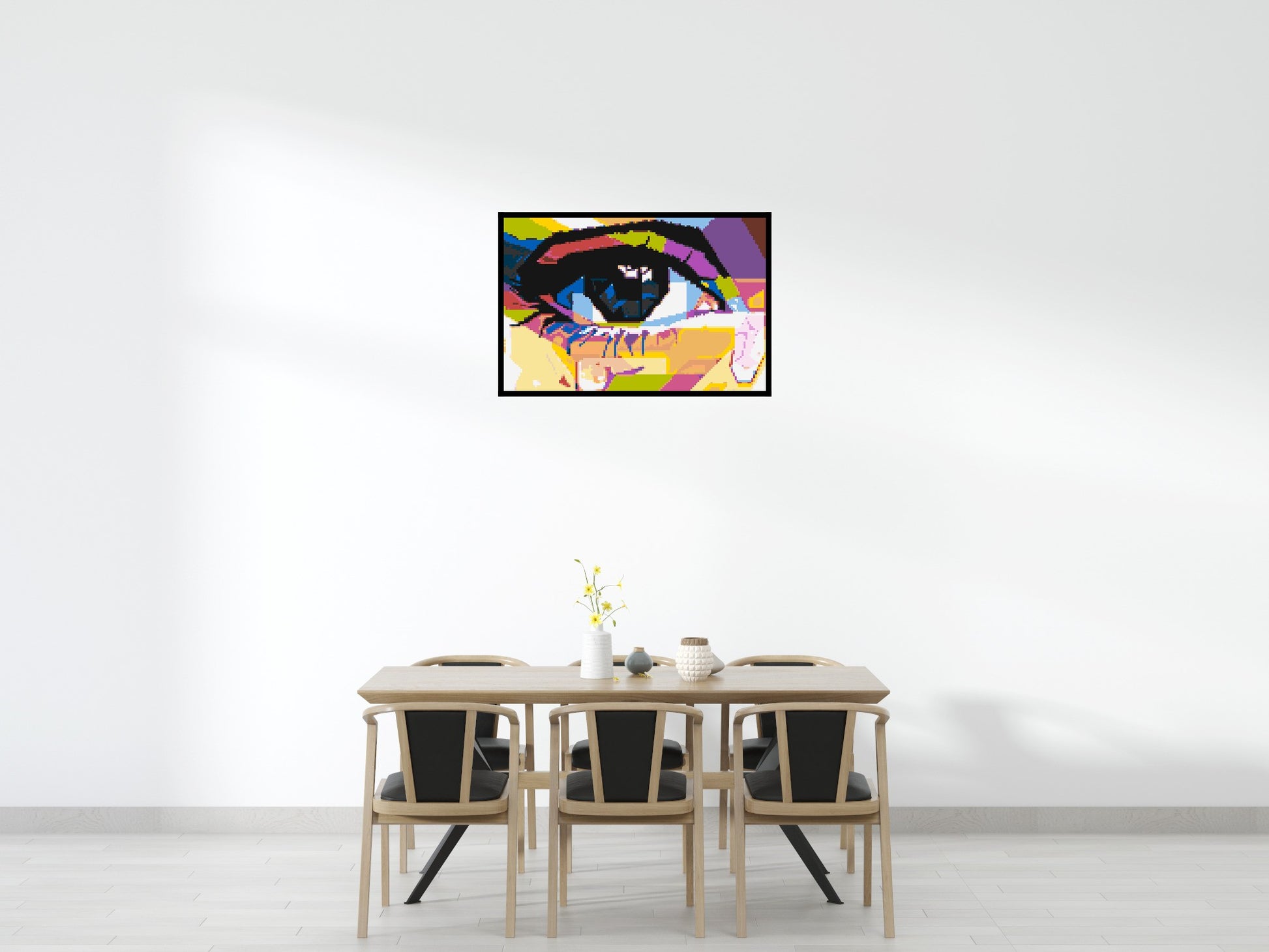 Crying Eye - Brick Art Mosaic Kit 6x4 scene with frame