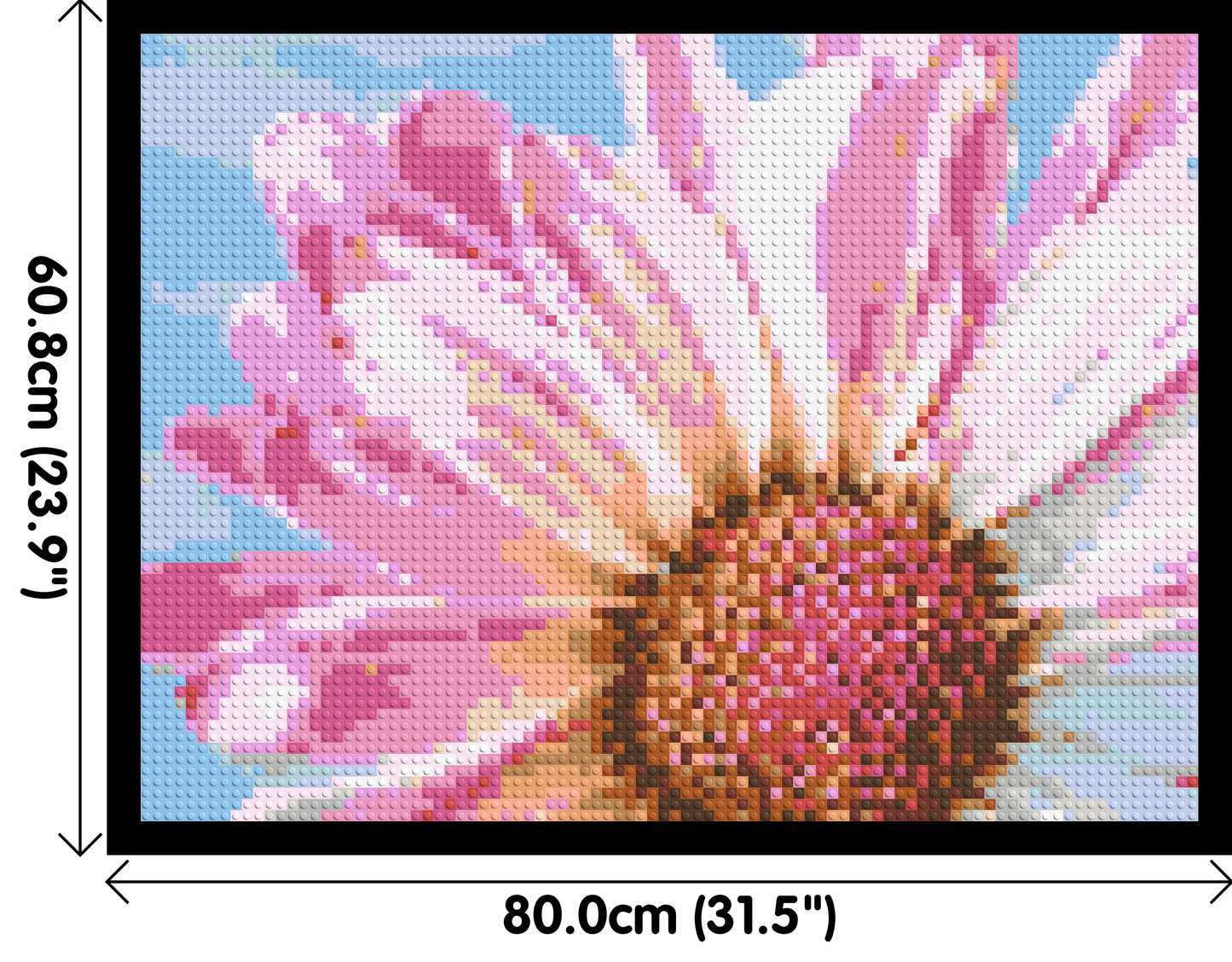 Pink Daisy - Brick Art Mosaic Kit 4x3 large