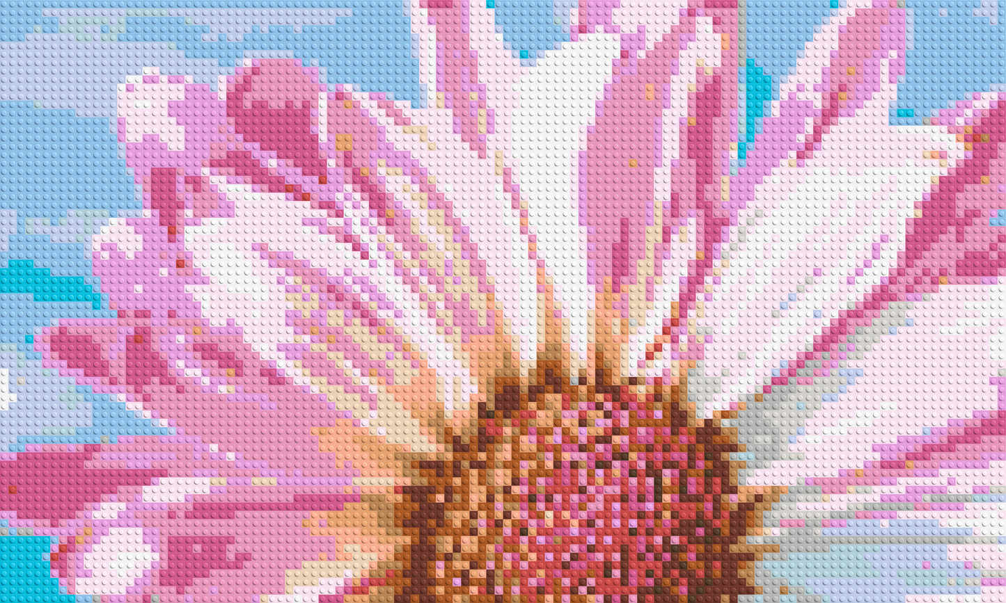 Pink Daisy - Brick Art Mosaic Kit 5x3 large