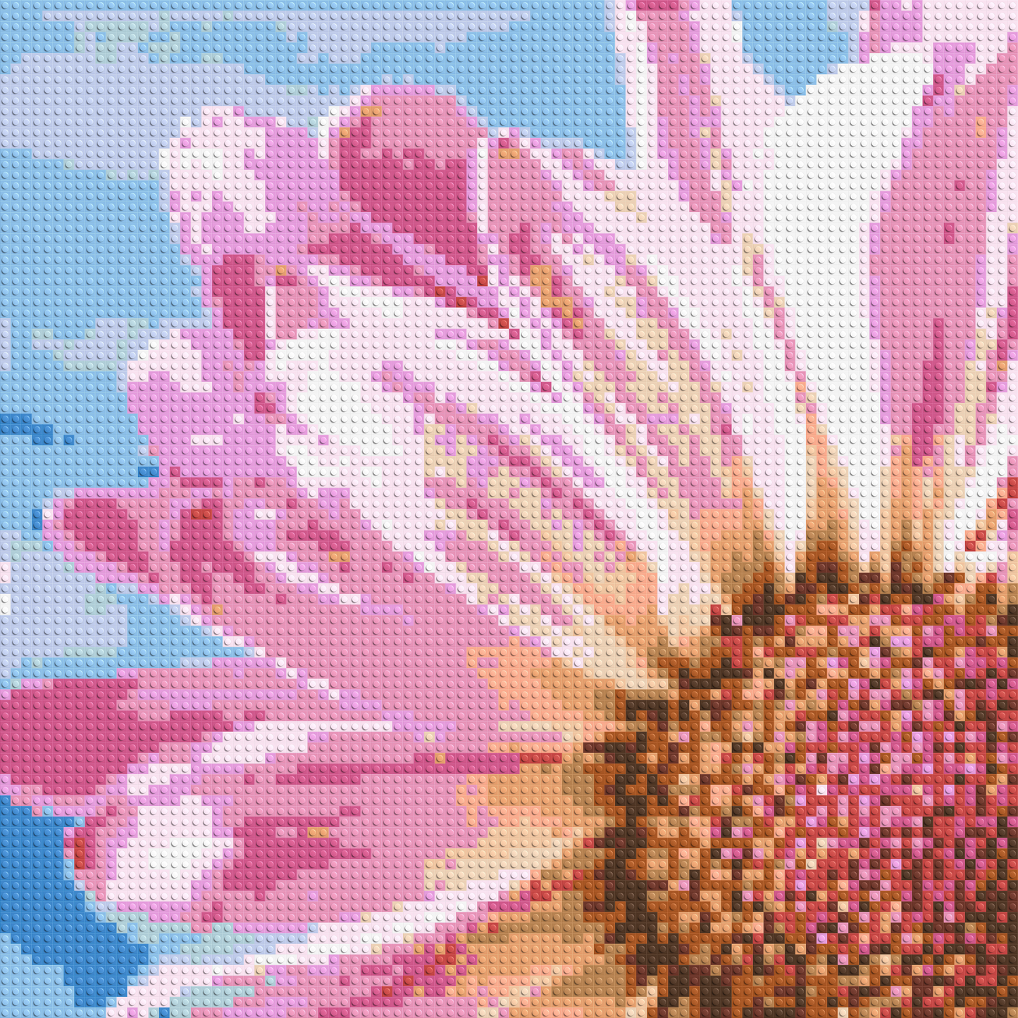 Pink Daisy - Brick Art Mosaic Kit 4x4 large