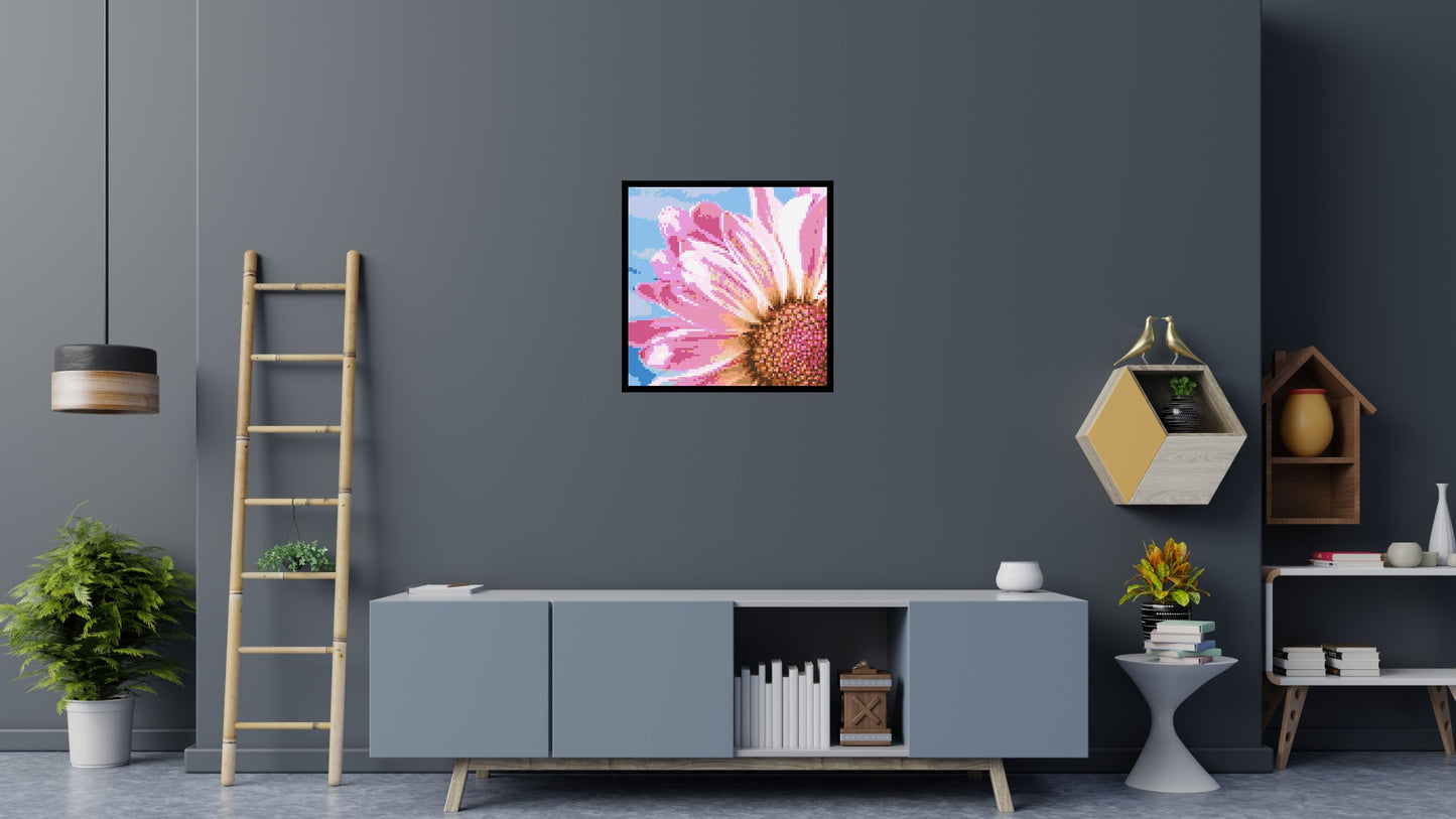 Pink Daisy - Brick Art Mosaic Kit 4x4 large