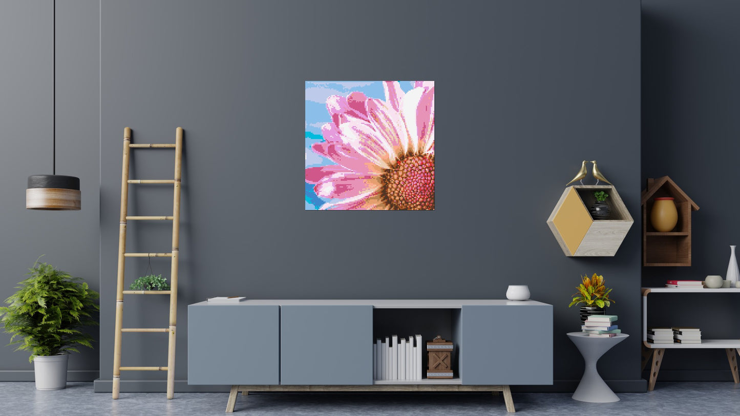 Pink Daisy - Brick Art Mosaic Kit 5x5 large