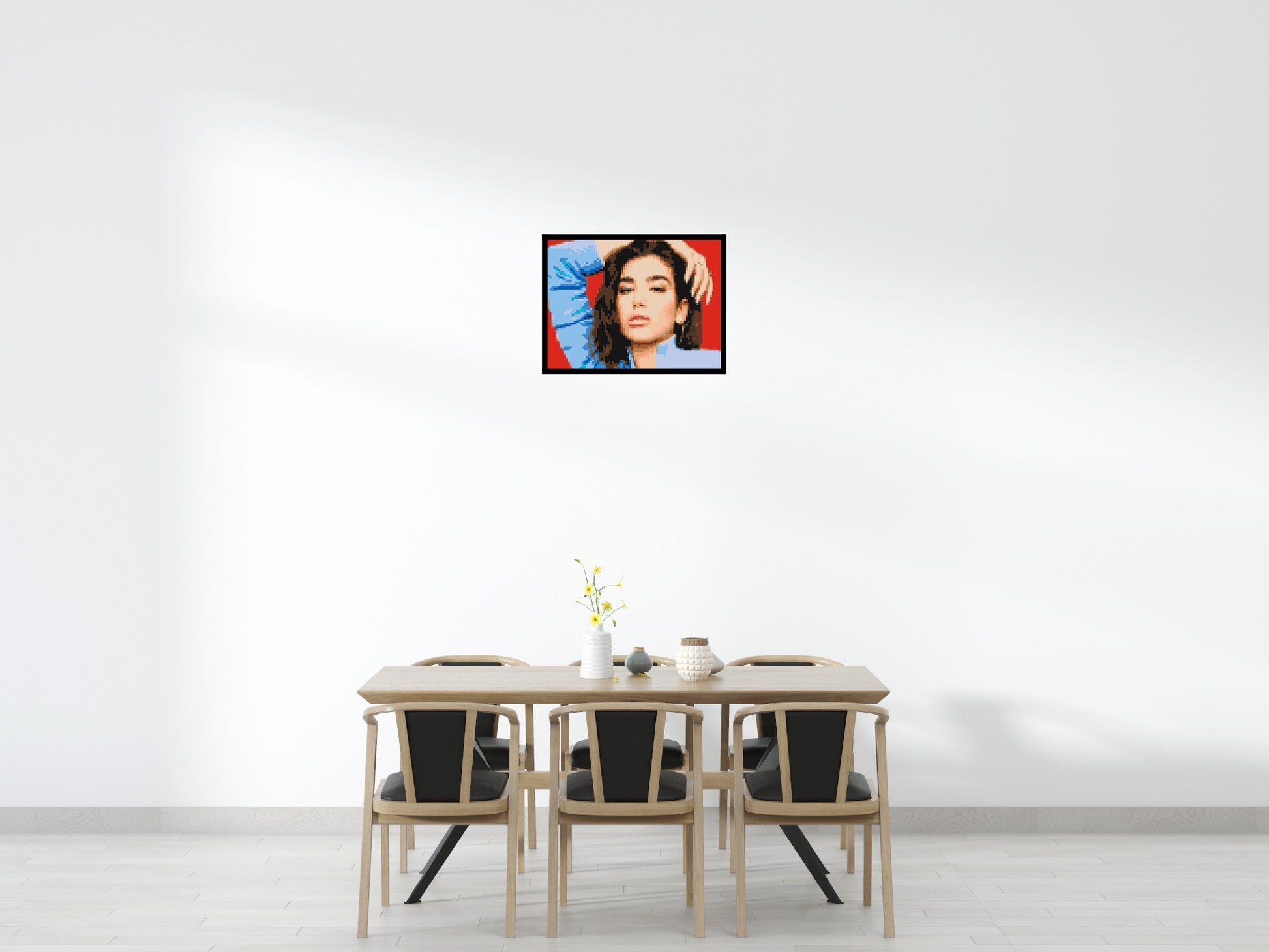 Dua Lipa - Brick Art Mosaic Kit 4x3 scene with frame