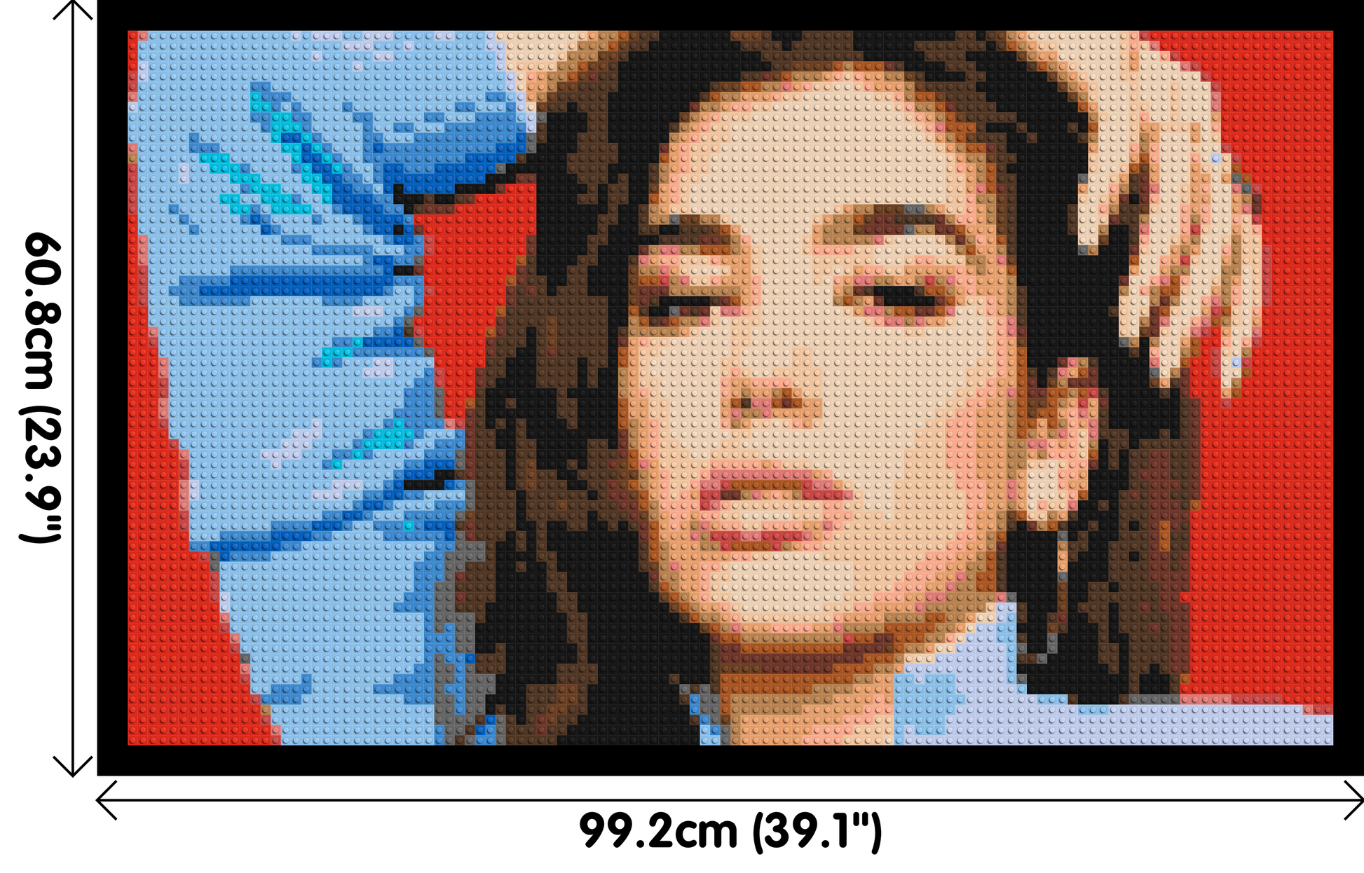 Dua Lipa - Brick Art Mosaic Kit 5x3 dimensions with frame