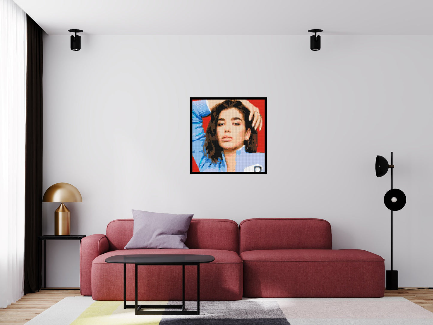 Dua Lipa - Brick Art Mosaic Kit 4x4 large