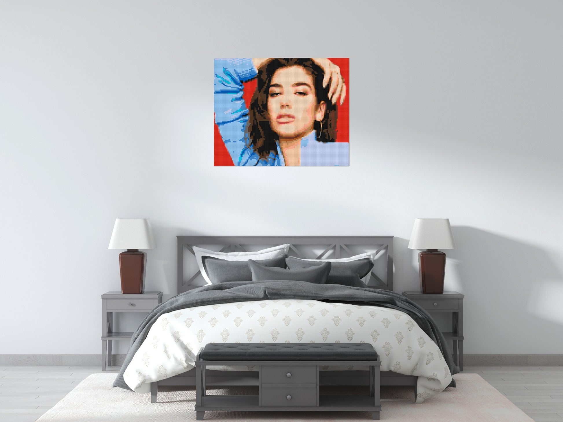 Dua Lipa - Brick Art Mosaic Kit 5x4 scene