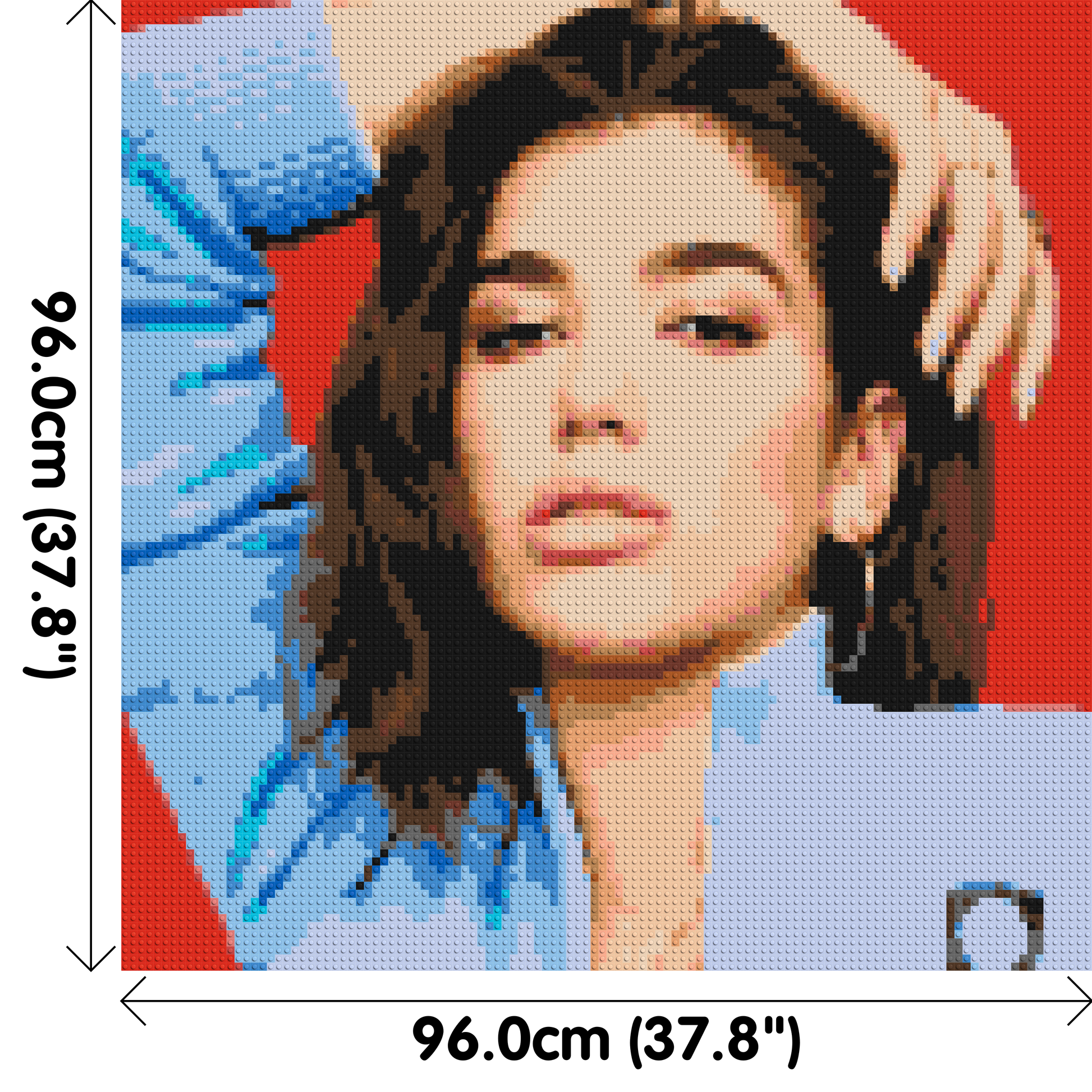 Dua Lipa - Brick Art Mosaic Kit 5x5 dimensions