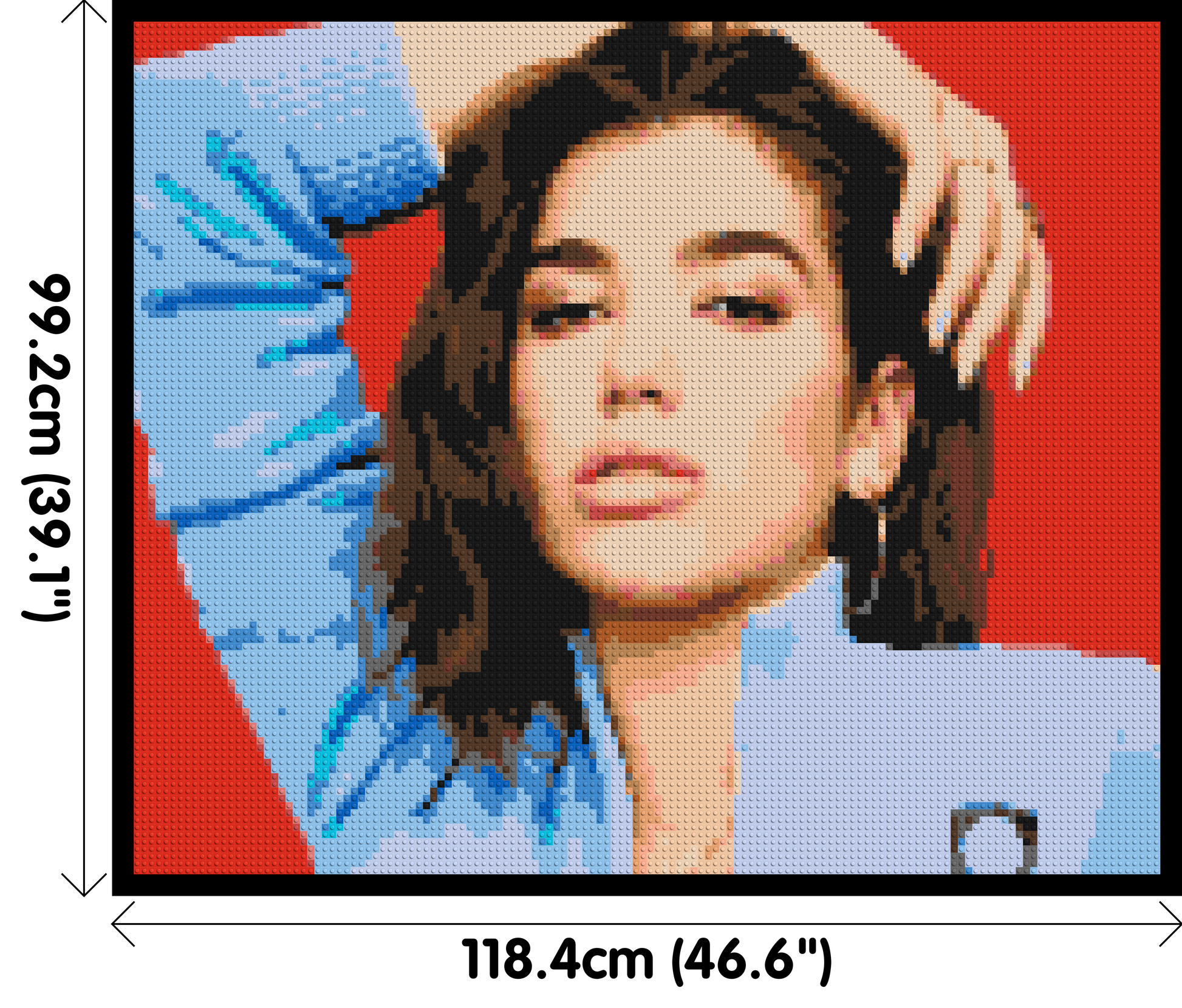 Dua Lipa - Brick Art Mosaic Kit 6x5 dimensions with frame