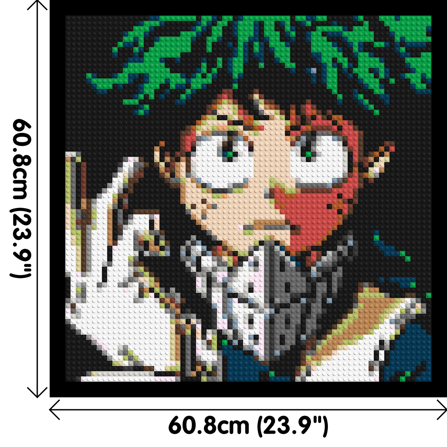 Izuku Midoriya Pixel Art - Brick Art Mosaic Kit 3x3 large