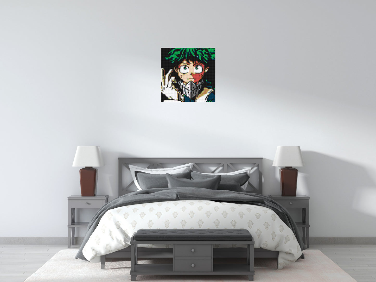 Izuku Midoriya Pixel Art - Brick Art Mosaic Kit 3x3 large