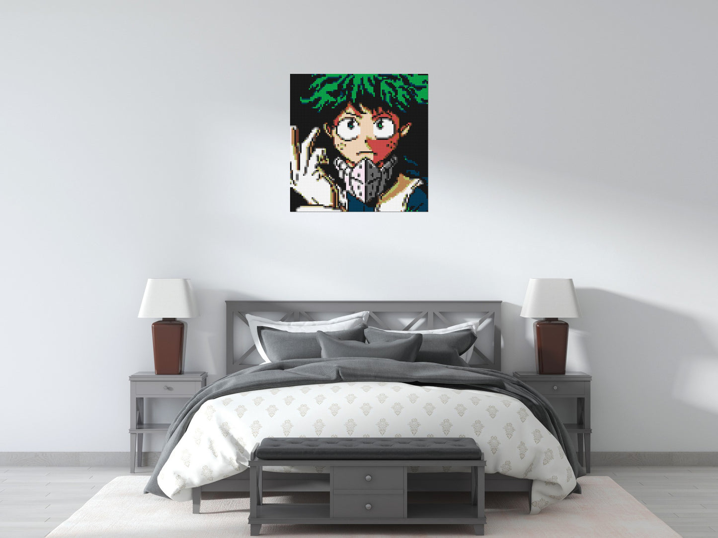 Izuku Midoriya Pixel Art - Brick Art Mosaic Kit 4x4 large