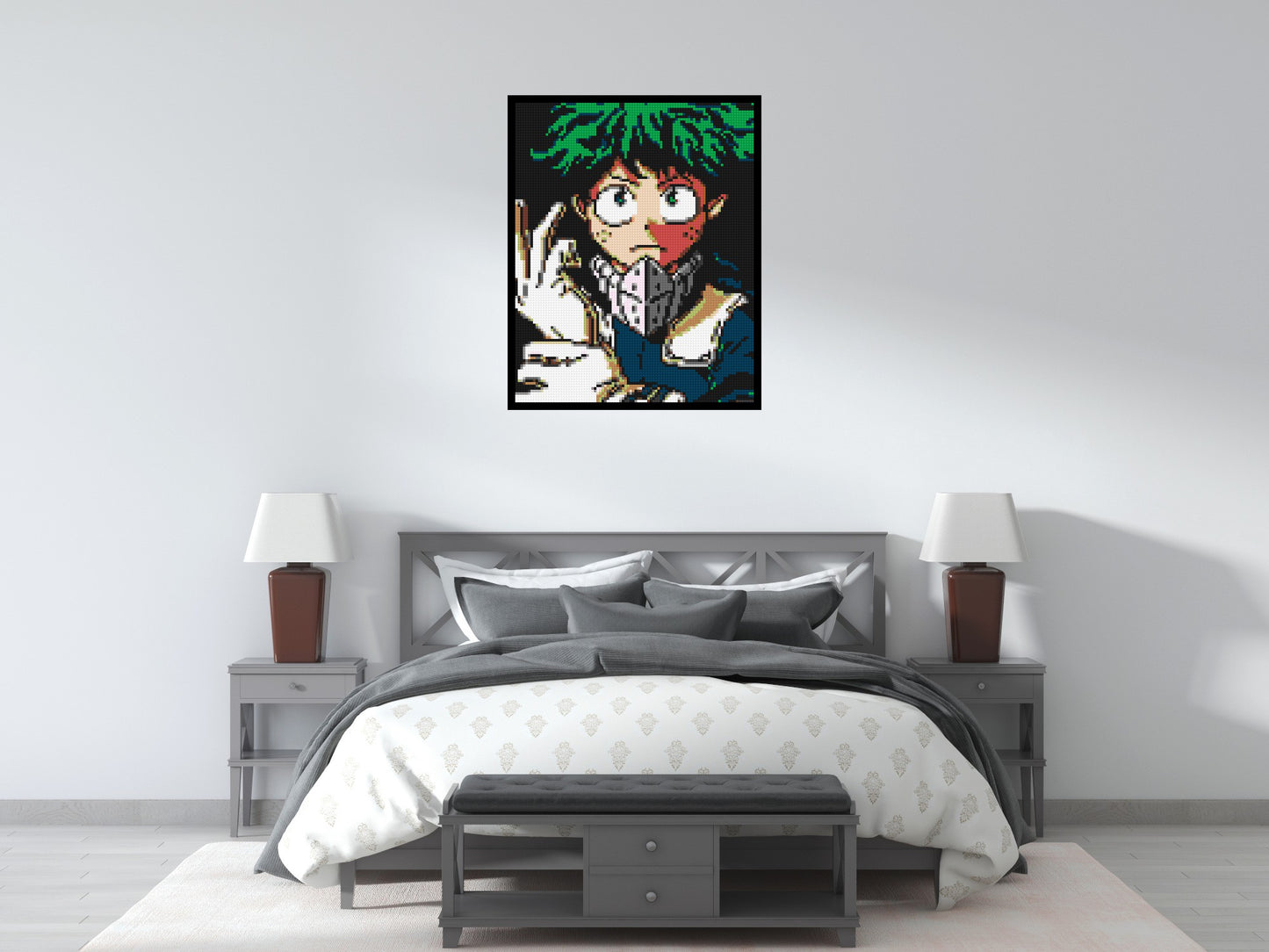 Izuku Midoriya Pixel Art - Brick Art Mosaic Kit 4x5 large