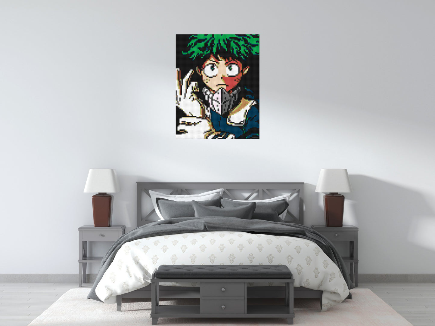 Izuku Midoriya Pixel Art - Brick Art Mosaic Kit 4x5 large
