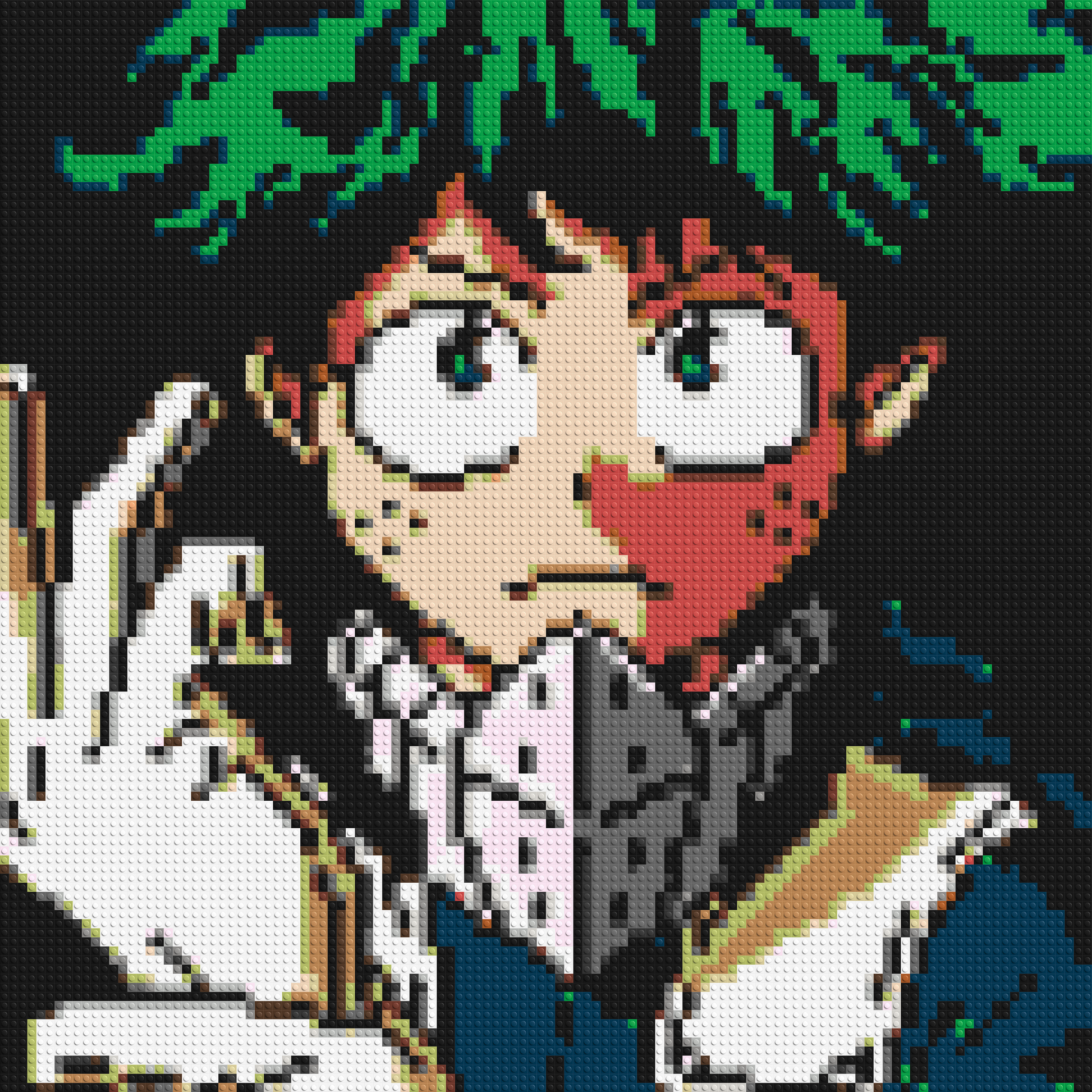 Izuku Midoriya Pixel Art - Brick Art Mosaic Kit 5x5 large