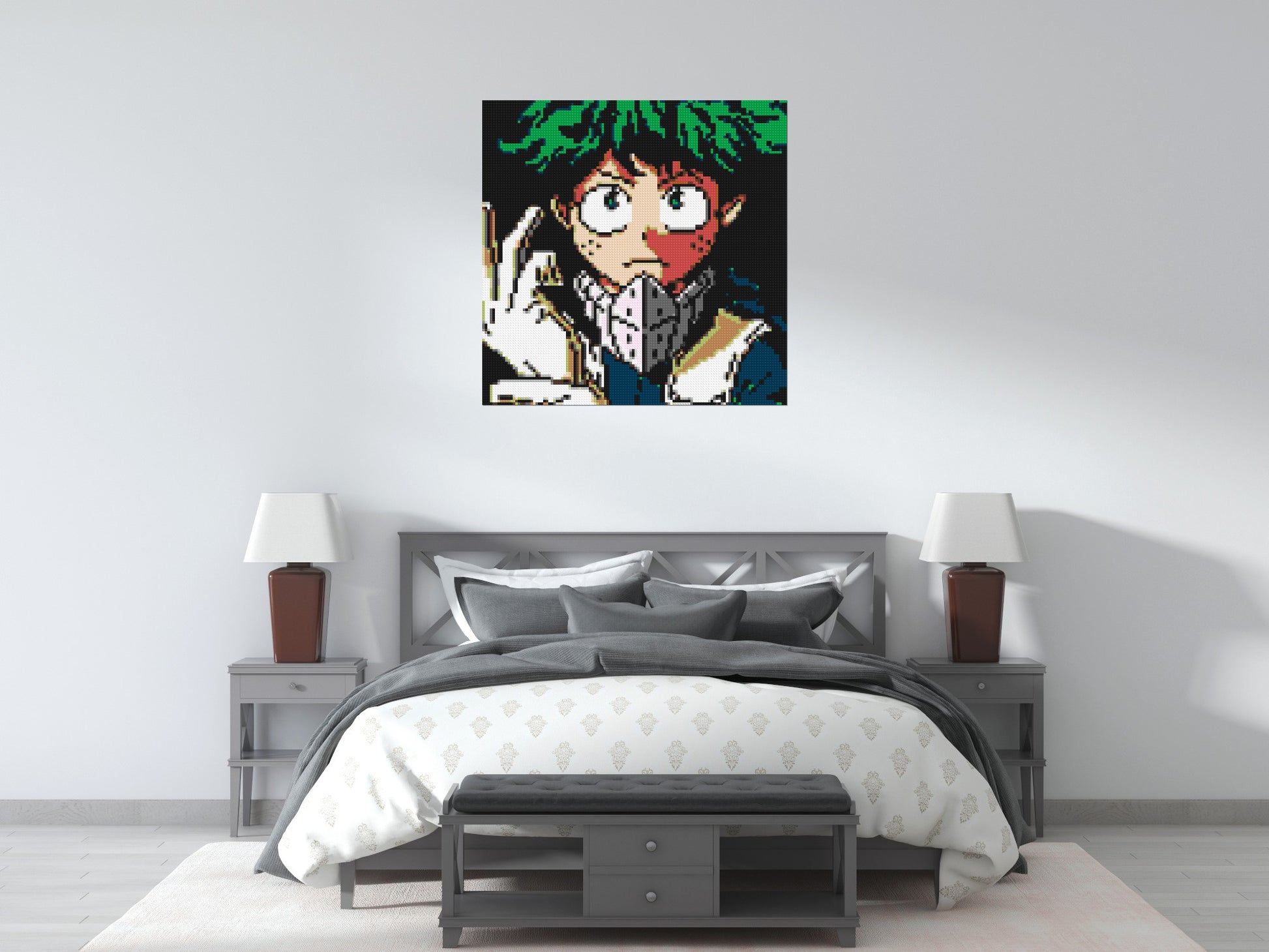 Izuku Midoriya Pixel Art - Brick Art Mosaic Kit 5x5 scene