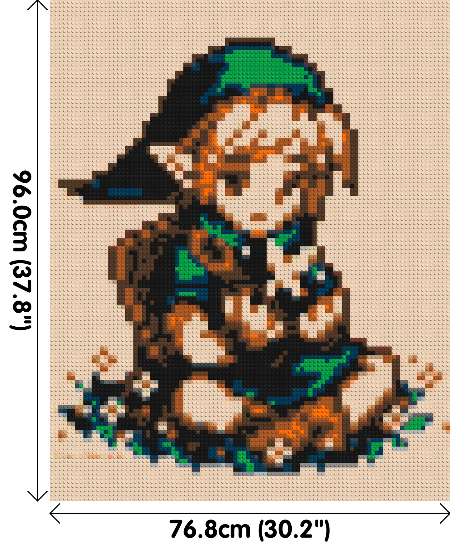 Link Pixel Art - Brick Art Mosaic Kit 4x5 large