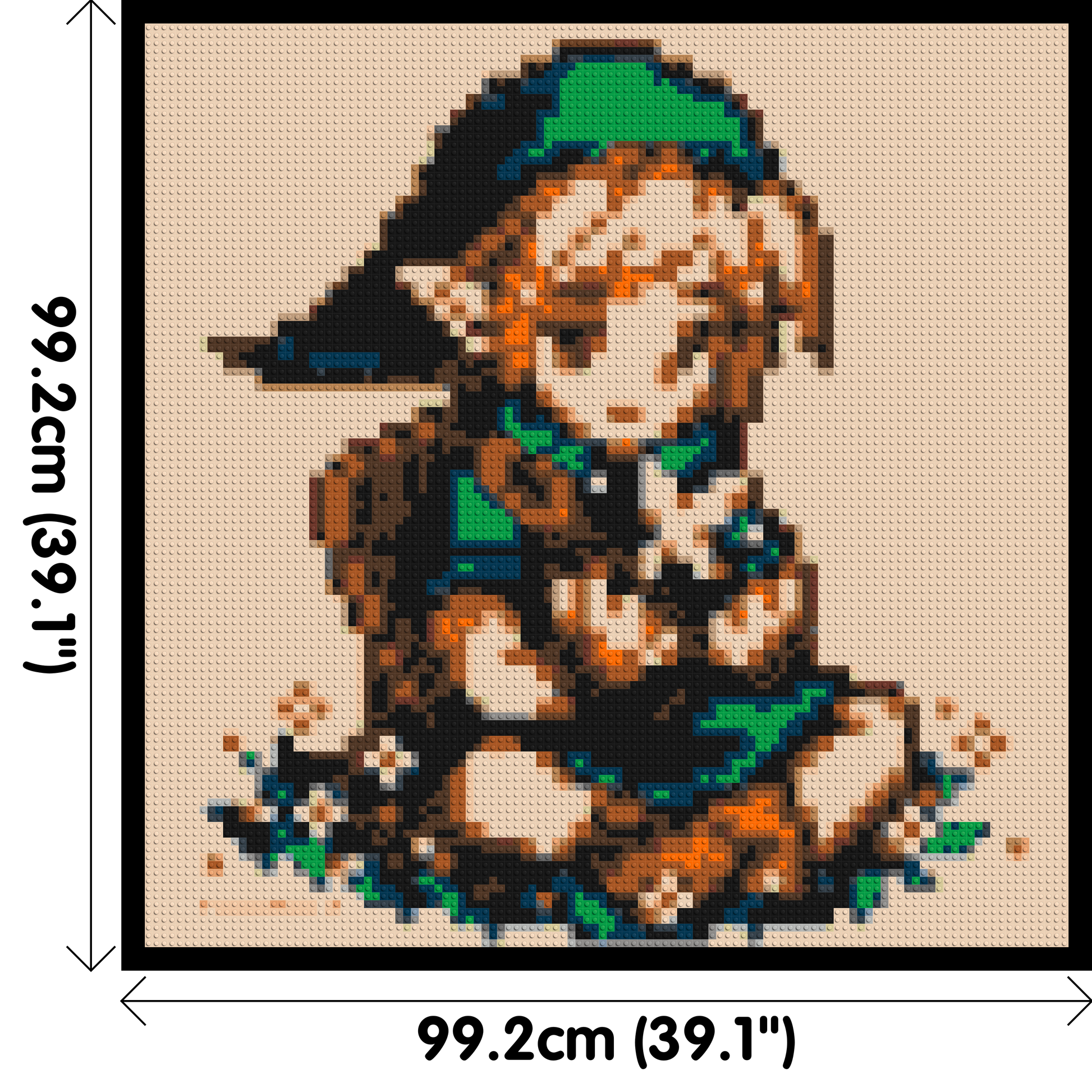 Link Pixel Art - Brick Art Mosaic Kit 5x5 dimensions with frame