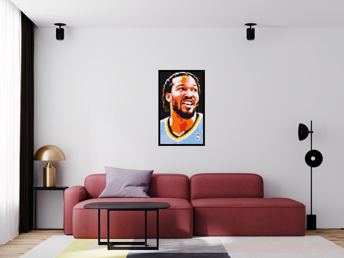 Jalen Brunson - Brick Art Mosaic Kit 3x5 large