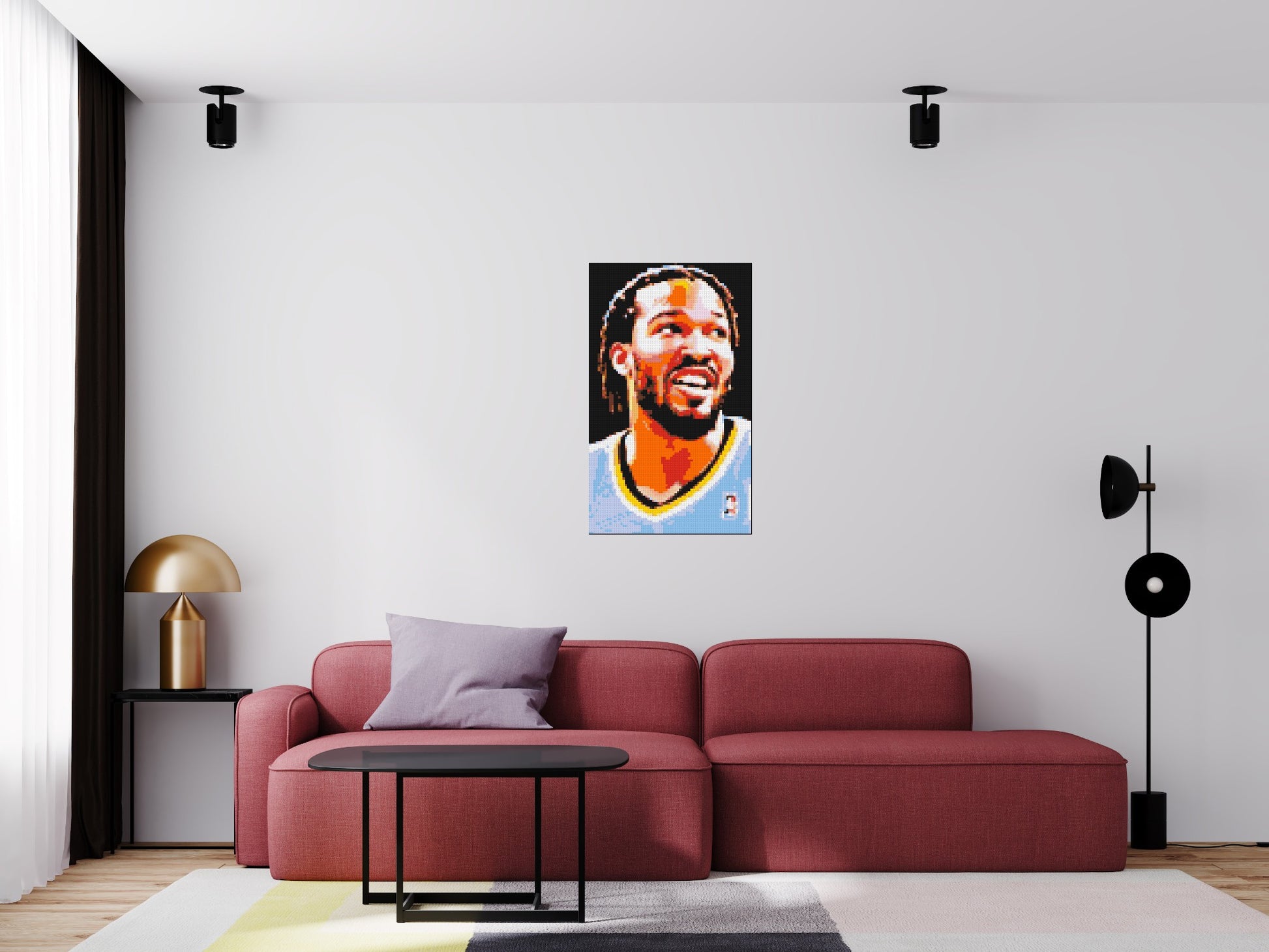 Jalen Brunson - Brick Art Mosaic Kit 3x5 scene