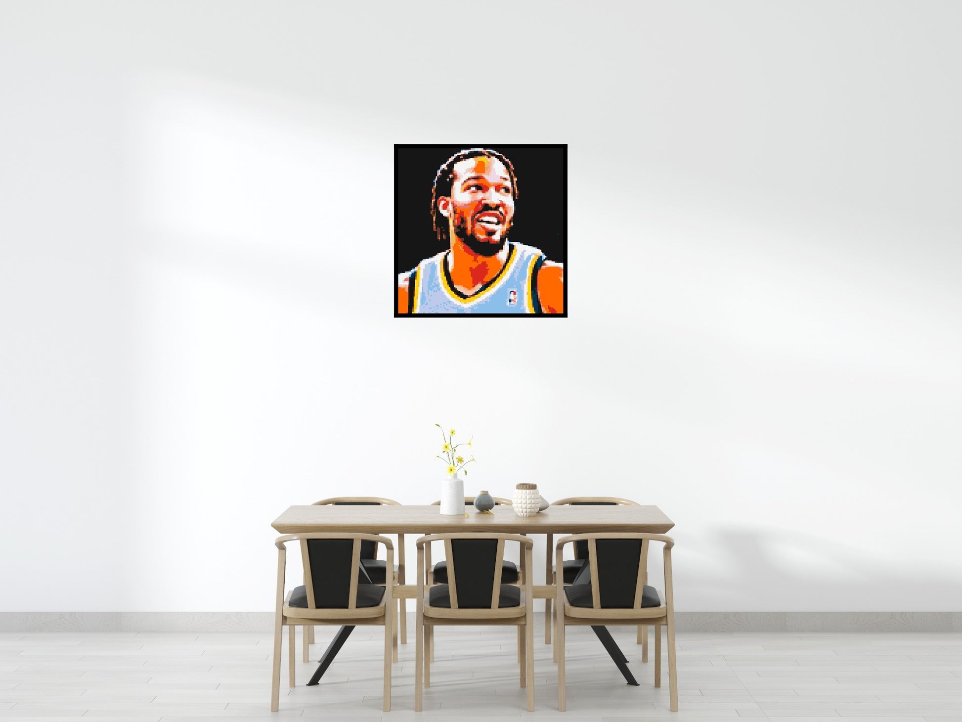 Jalen Brunson - Brick Art Mosaic Kit 5x5 scene with frame