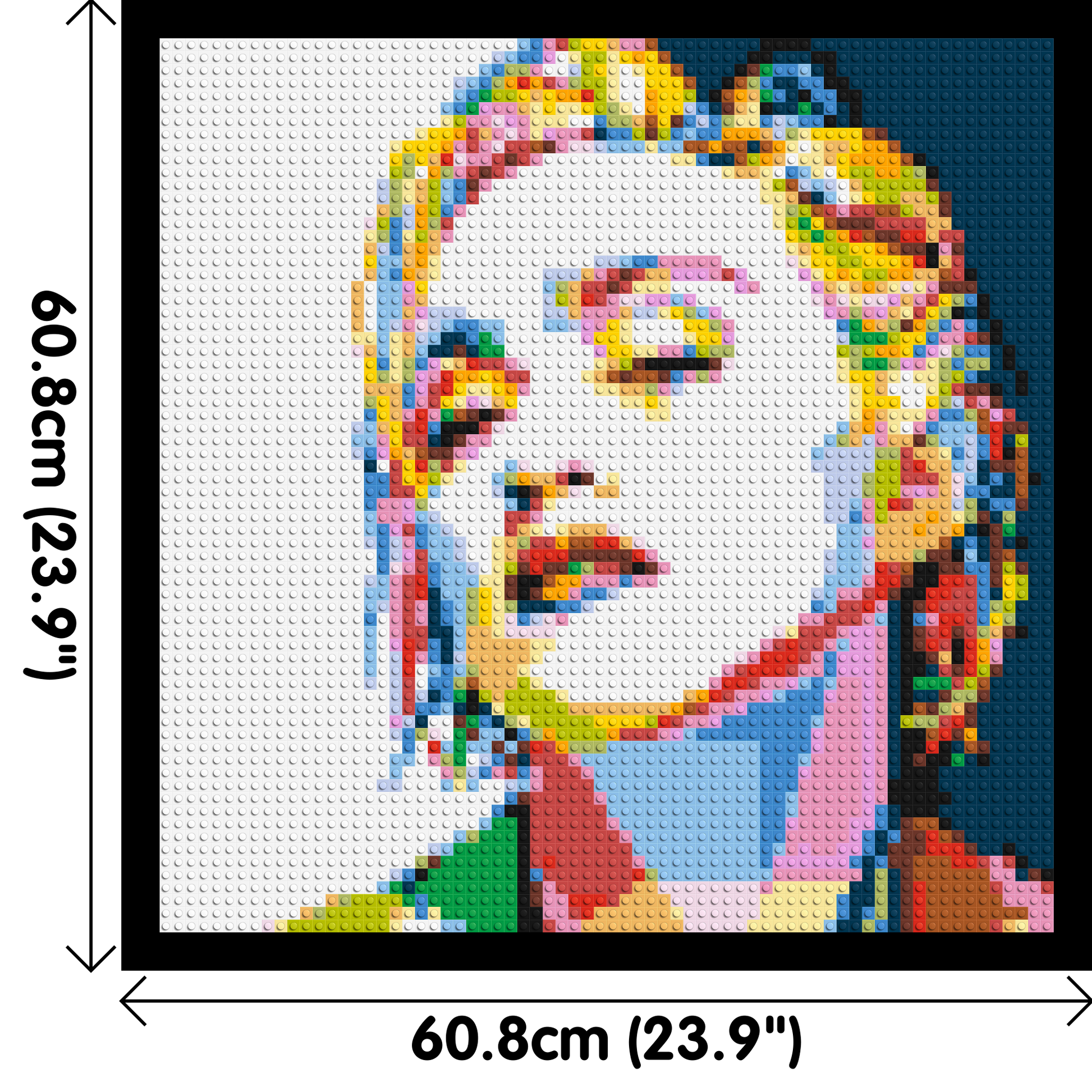 Madonna - Brick Art Mosaic Kit 3x3 dimensions with frame