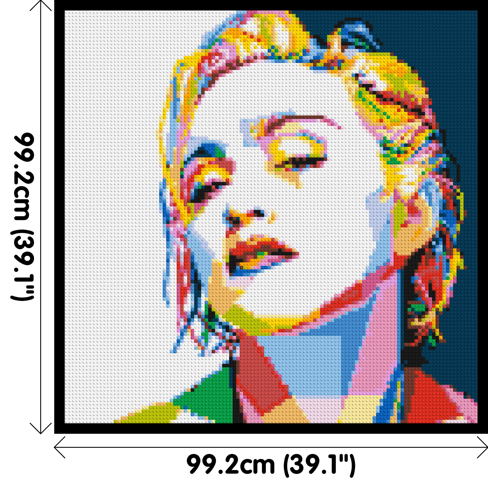 Madonna - Brick Art Mosaic Kit 5x5 dimensions with frame