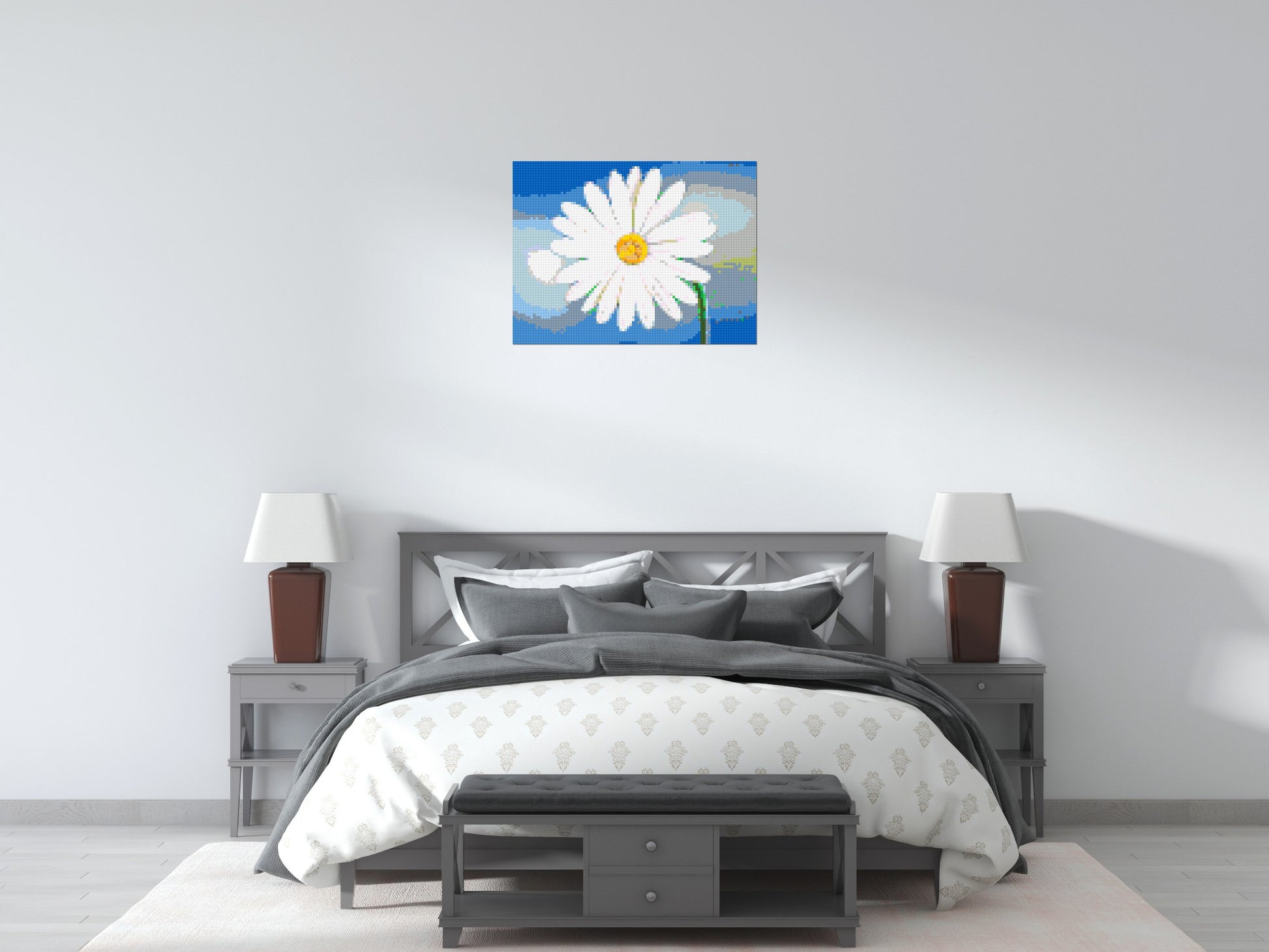 Margherite - Brick Art Mosaic Kit 4x3 scene