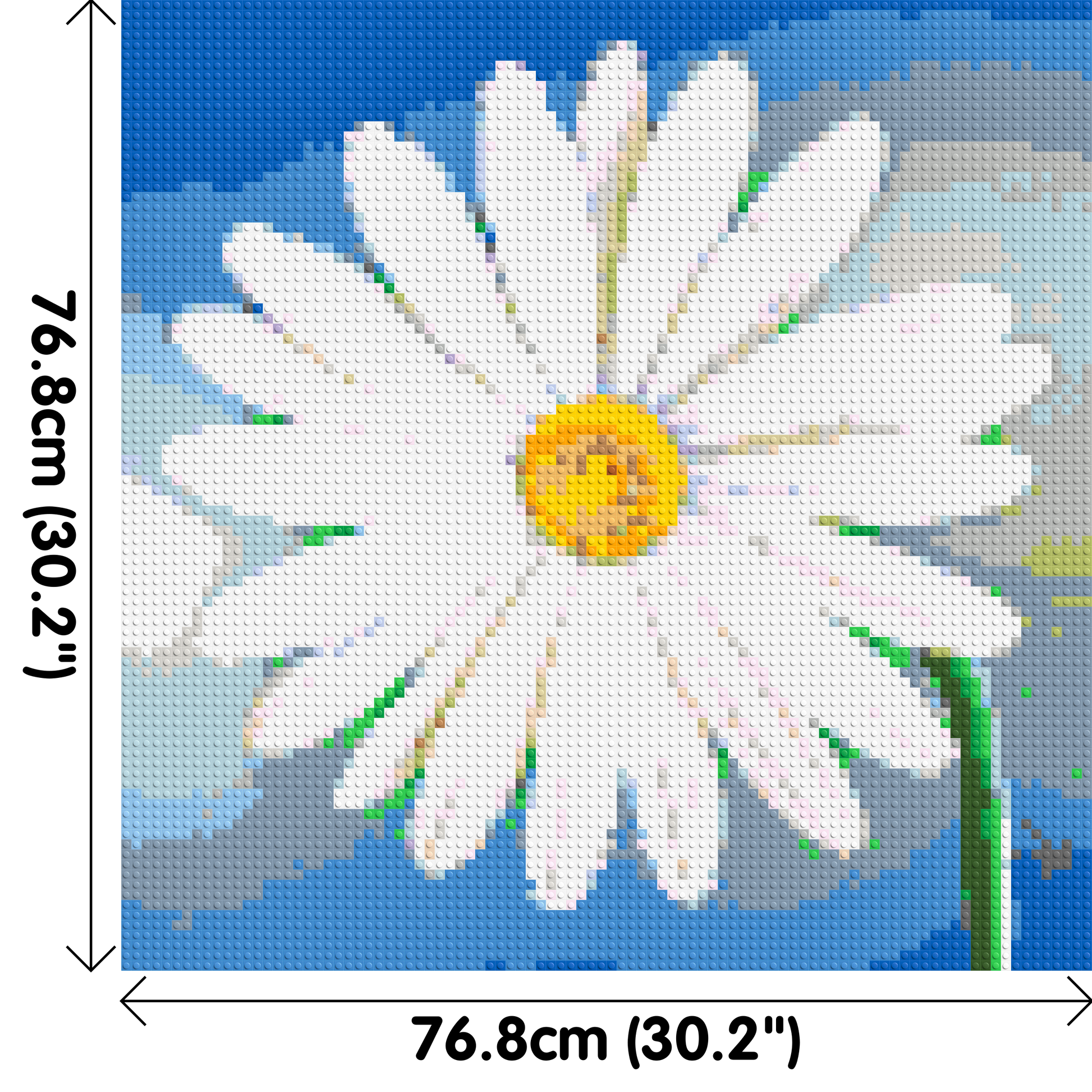 Margherite - Brick Art Mosaic Kit 4x4 dimensions