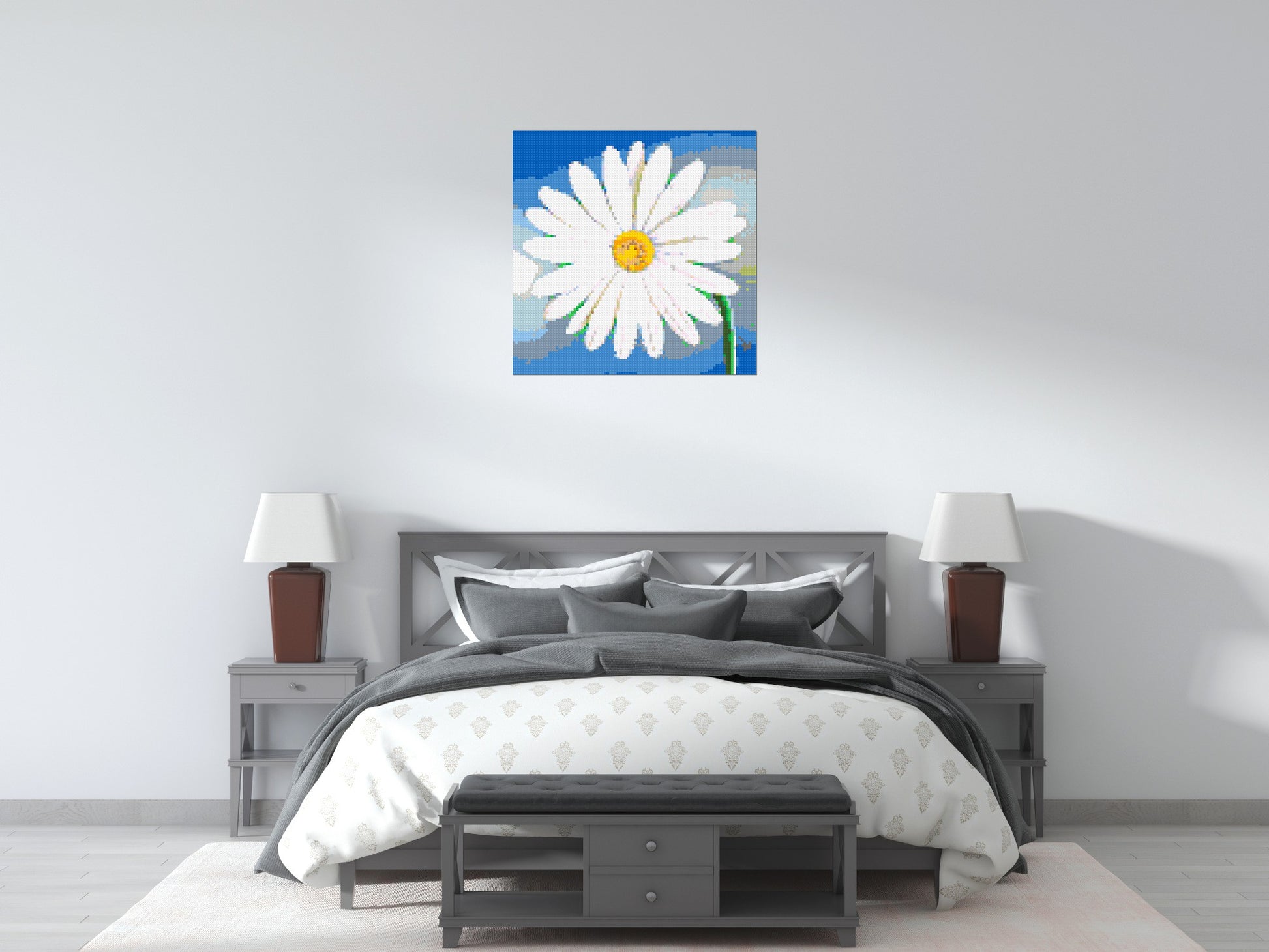 Margherite - Brick Art Mosaic Kit 4x4 scene