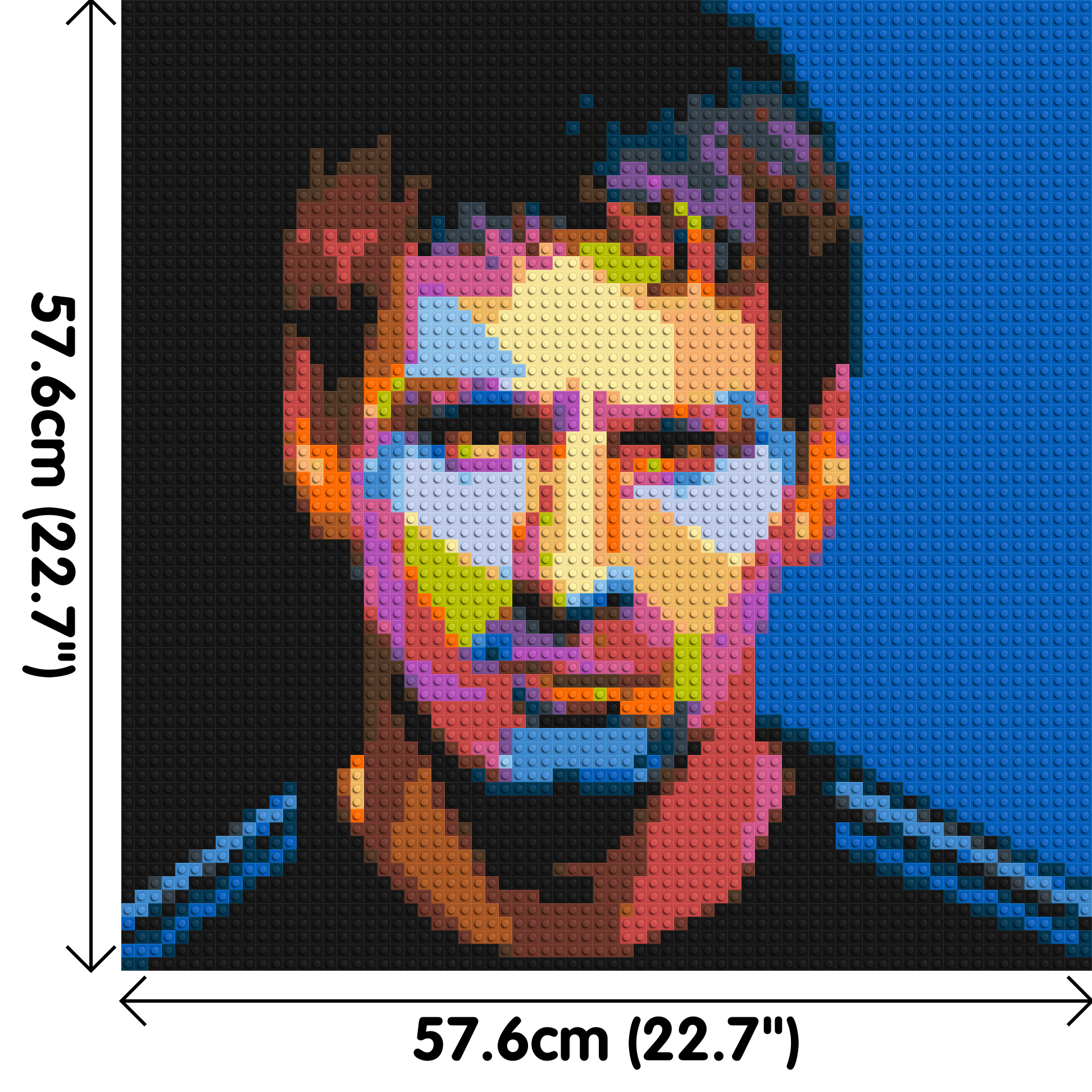 Messi #3 - Brick Art Mosaic Kit 3x3 dimensions