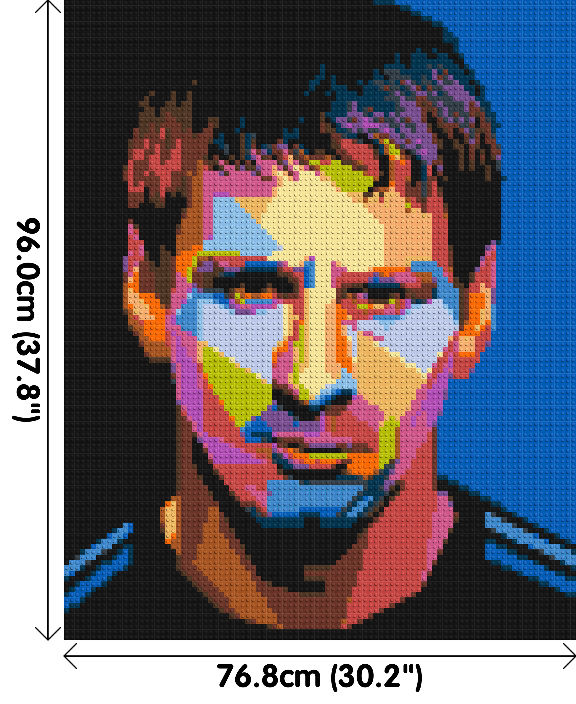 Messi #3 - Brick Art Mosaic Kit 4x5 dimensions