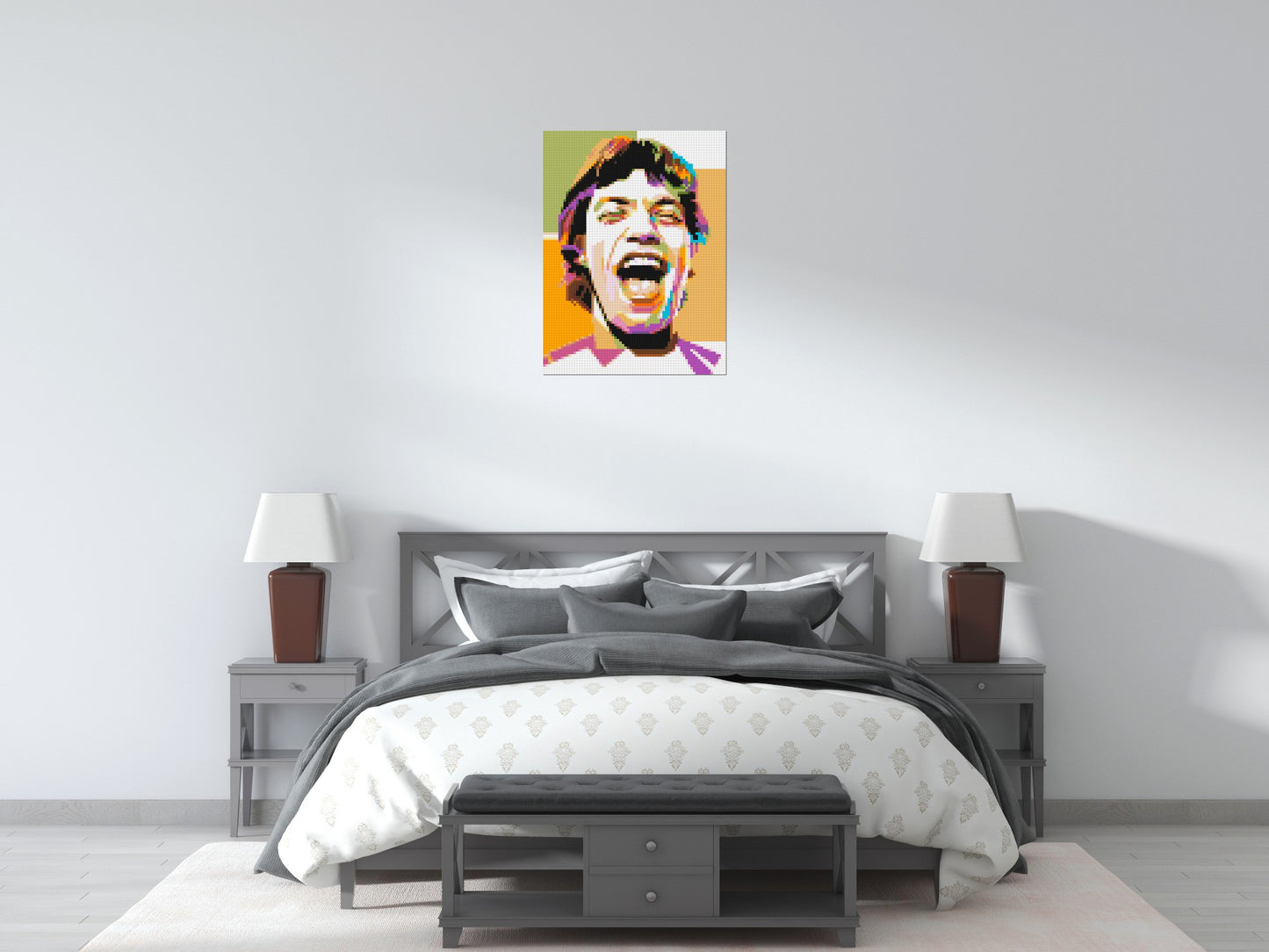 Mick Jagger - Brick Art Mosaic Kit 3x4 large