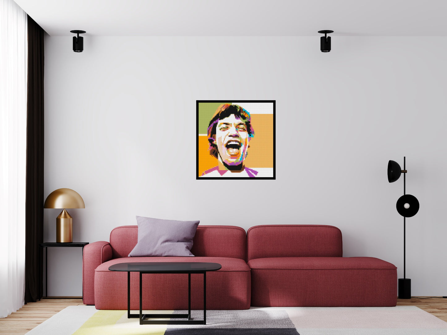 Mick Jagger - Brick Art Mosaic Kit 4x4 large