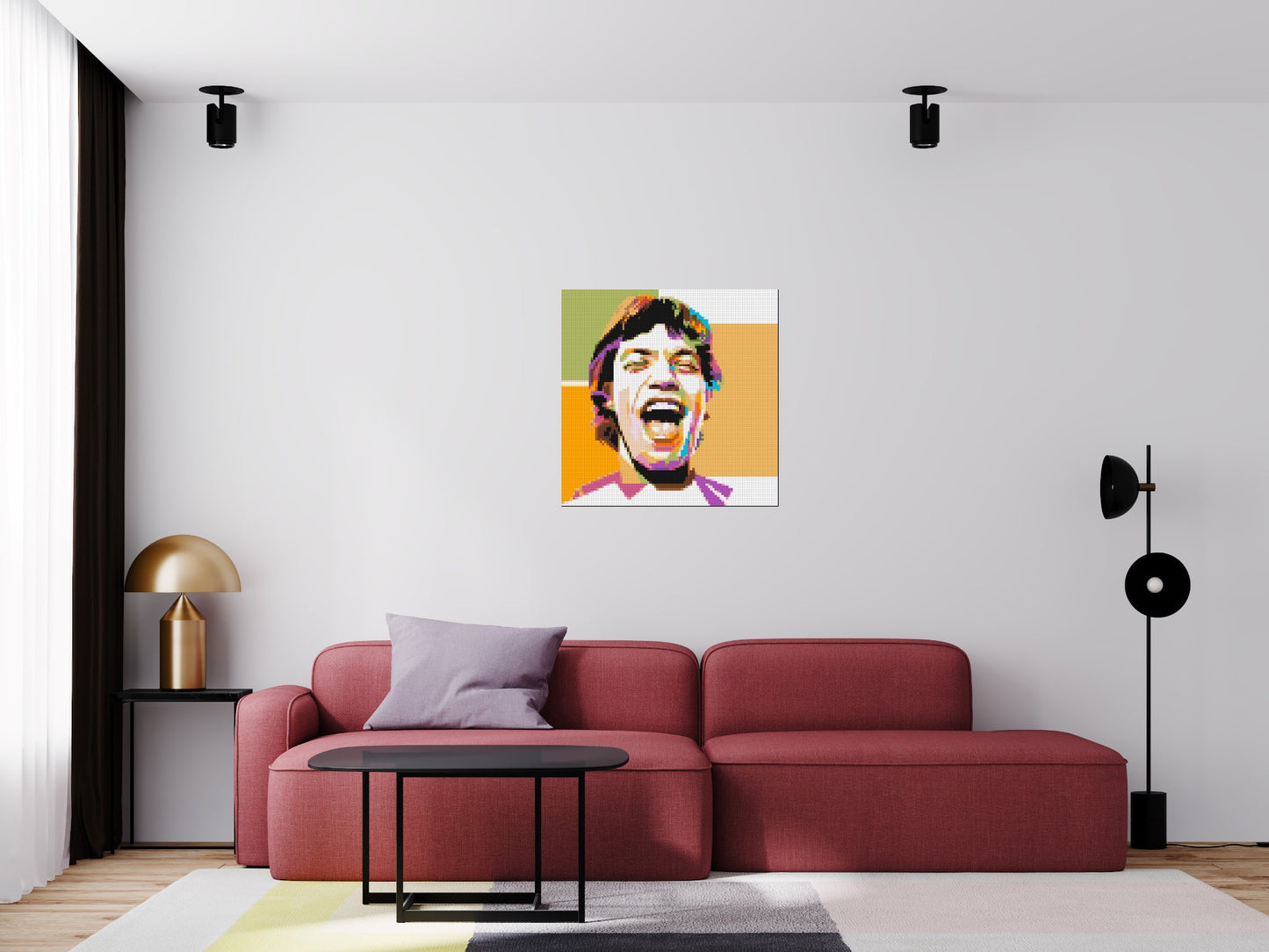 Mick Jagger - Brick Art Mosaic Kit 4x4 large