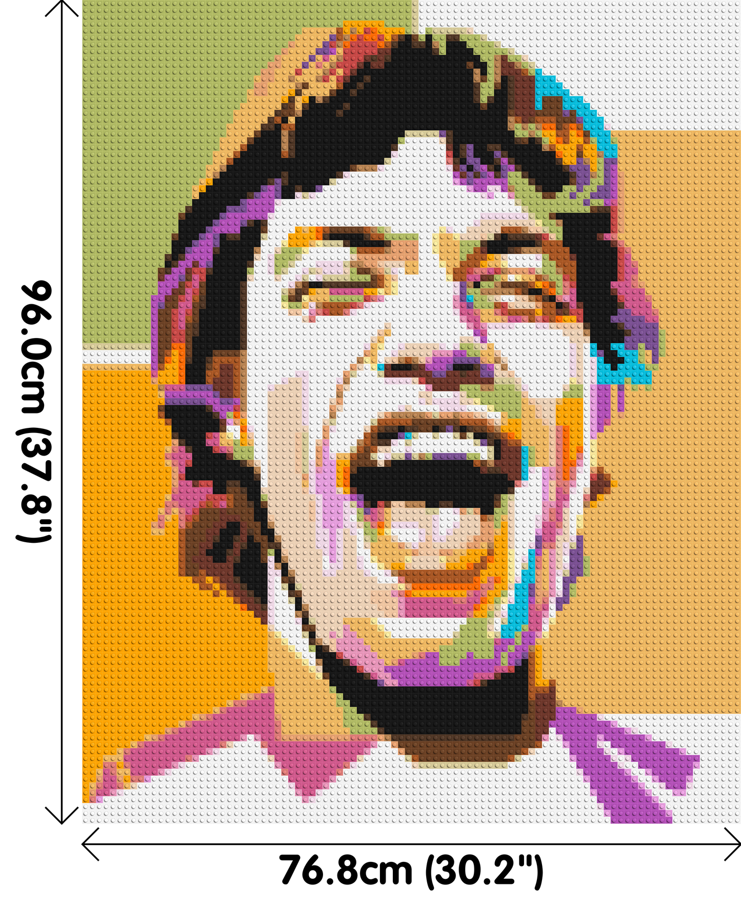 Mick Jagger - Brick Art Mosaic Kit 4x5 large