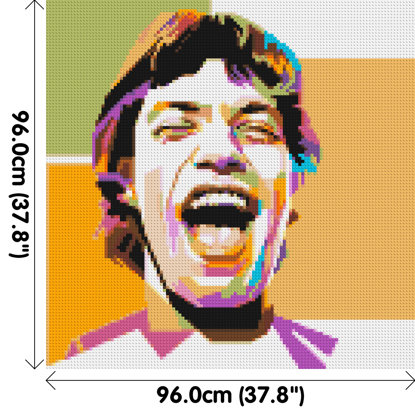 Mick Jagger - Brick Art Mosaic Kit 5x5 large