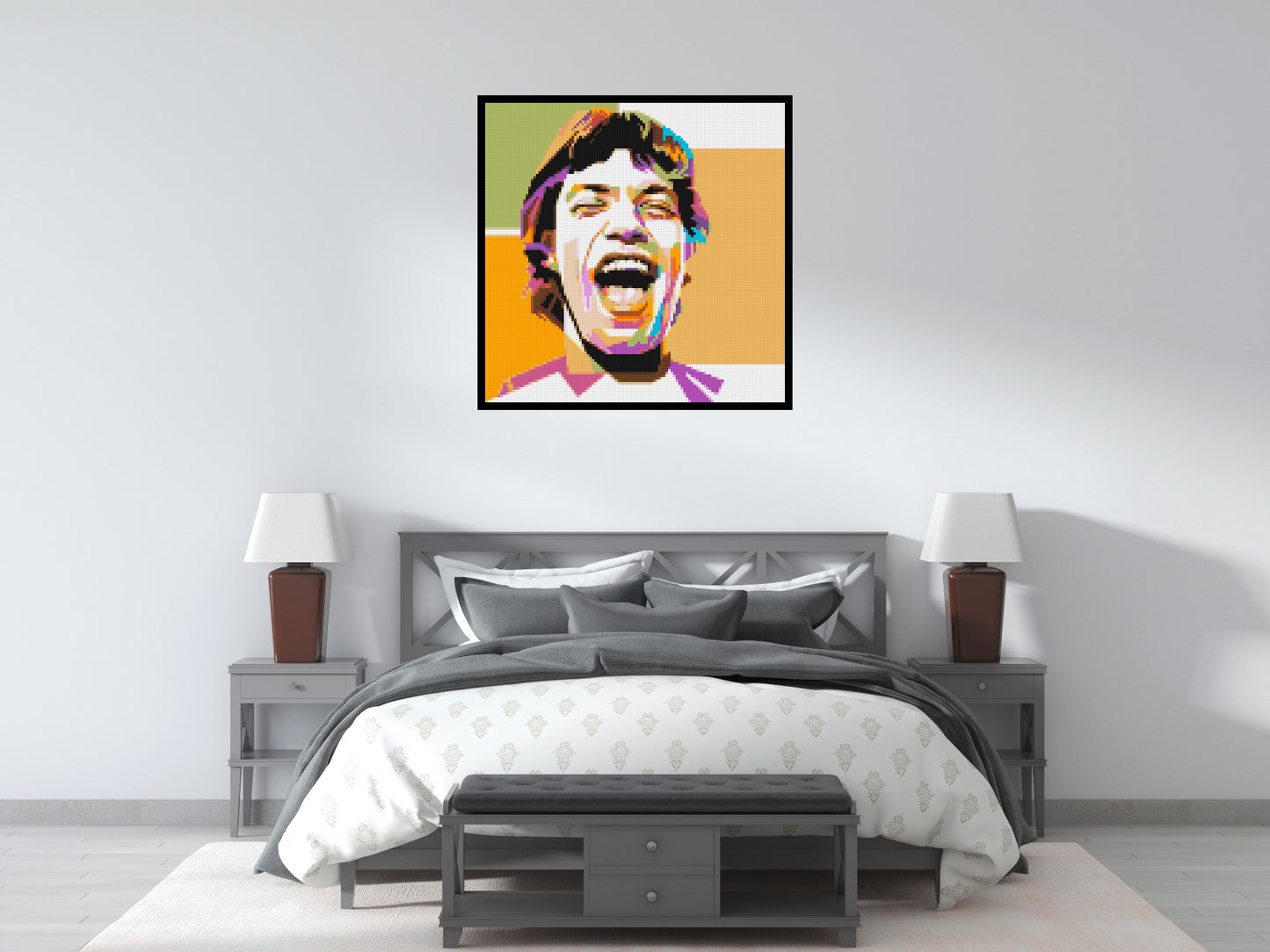 Mick Jagger - Brick Art Mosaic Kit 5x5 large