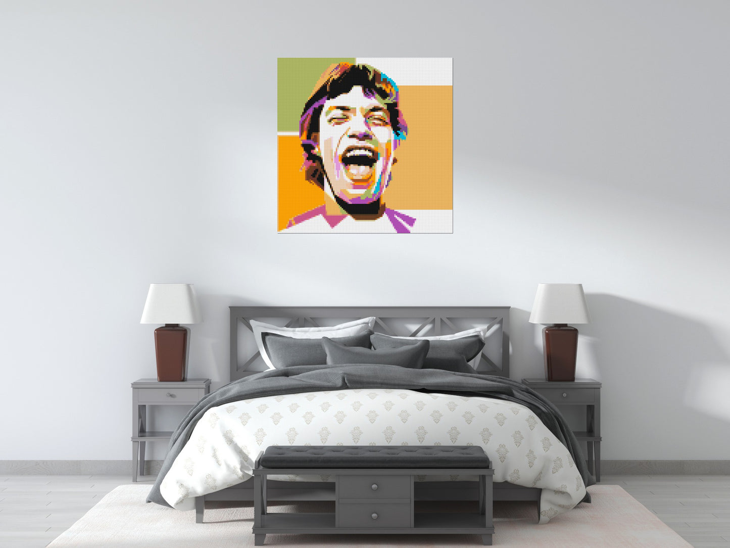 Mick Jagger - Brick Art Mosaic Kit 5x5 large