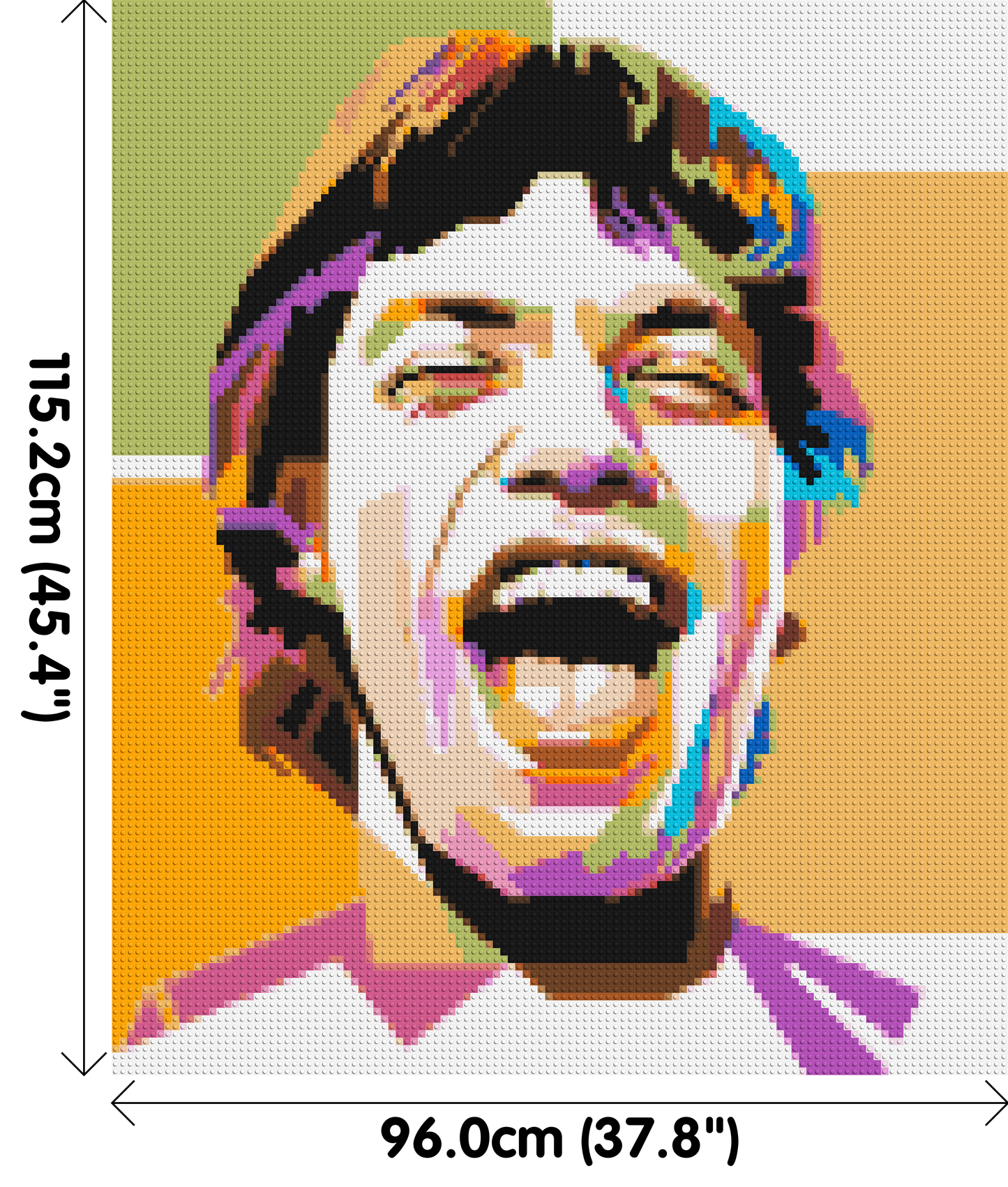 Mick Jagger - Brick Art Mosaic Kit 5x6 large