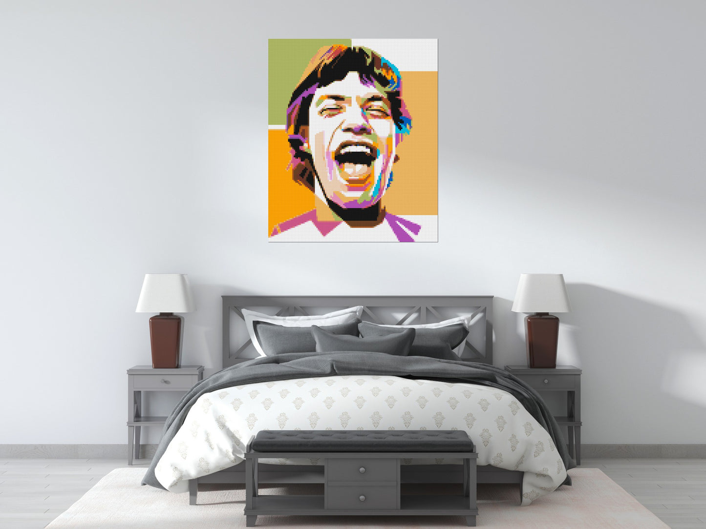 Mick Jagger - Brick Art Mosaic Kit 5x6 large