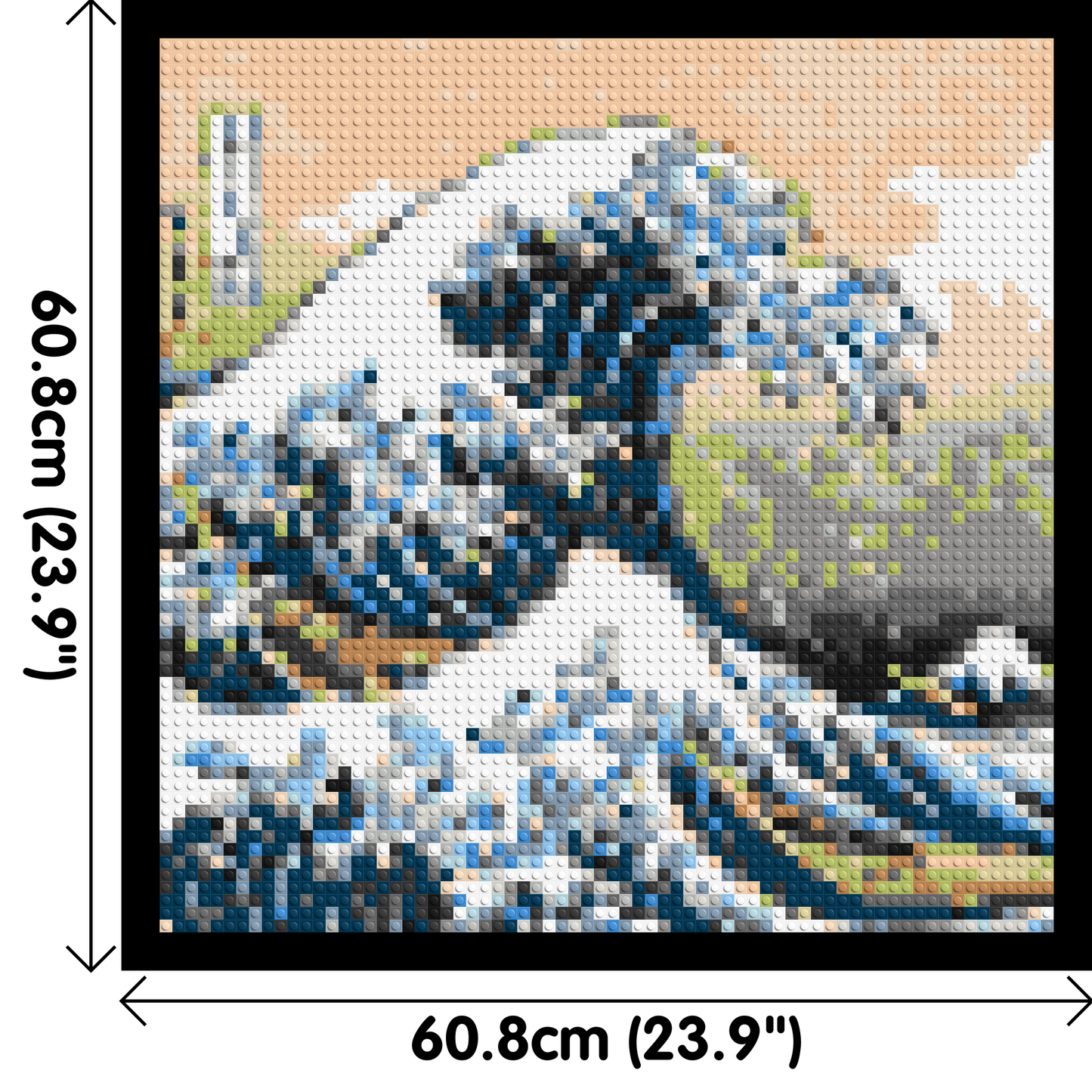 The Great Wave Off Kanagawa by Katsushika Hokusai  - Brick Art Mosaic Kit 3x3 large