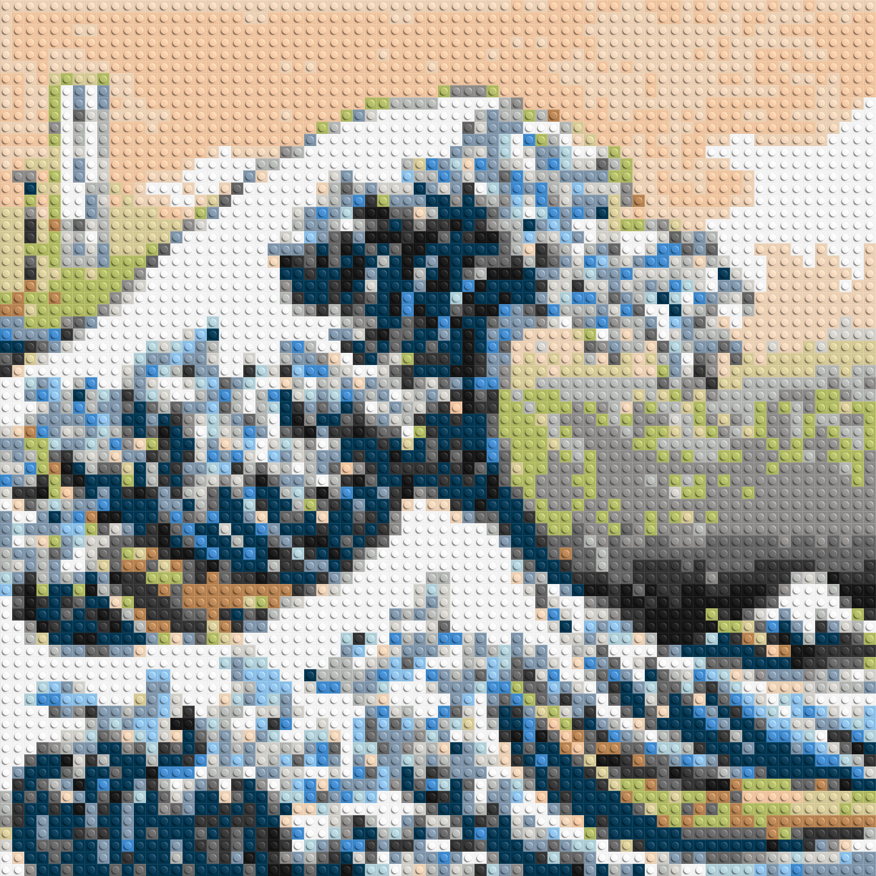The Great Wave Off Kanagawa by Katsushika Hokusai  - Brick Art Mosaic Kit 3x3 large