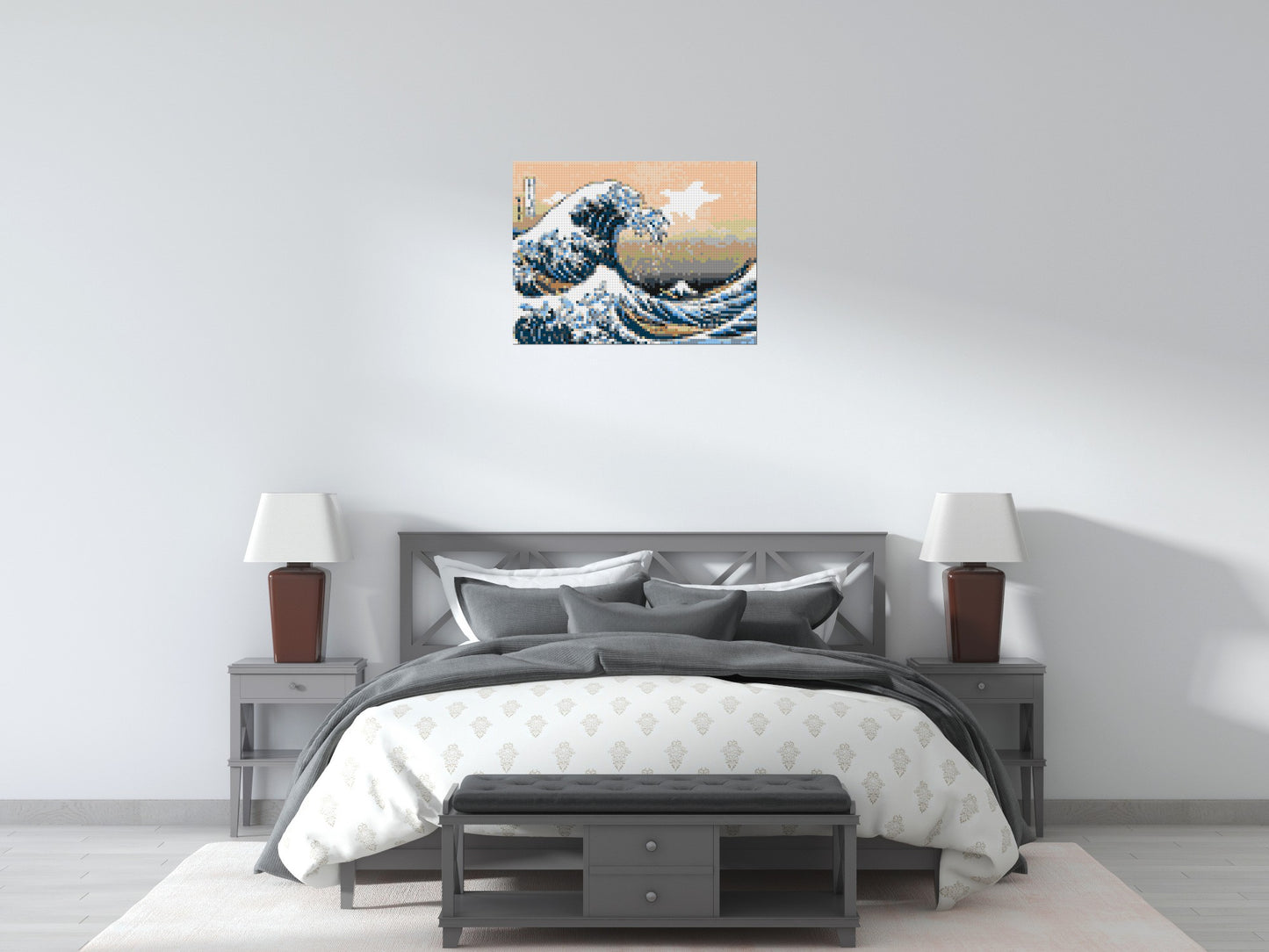 The Great Wave Off Kanagawa by Katsushika Hokusai  - Brick Art Mosaic Kit 4x3 large