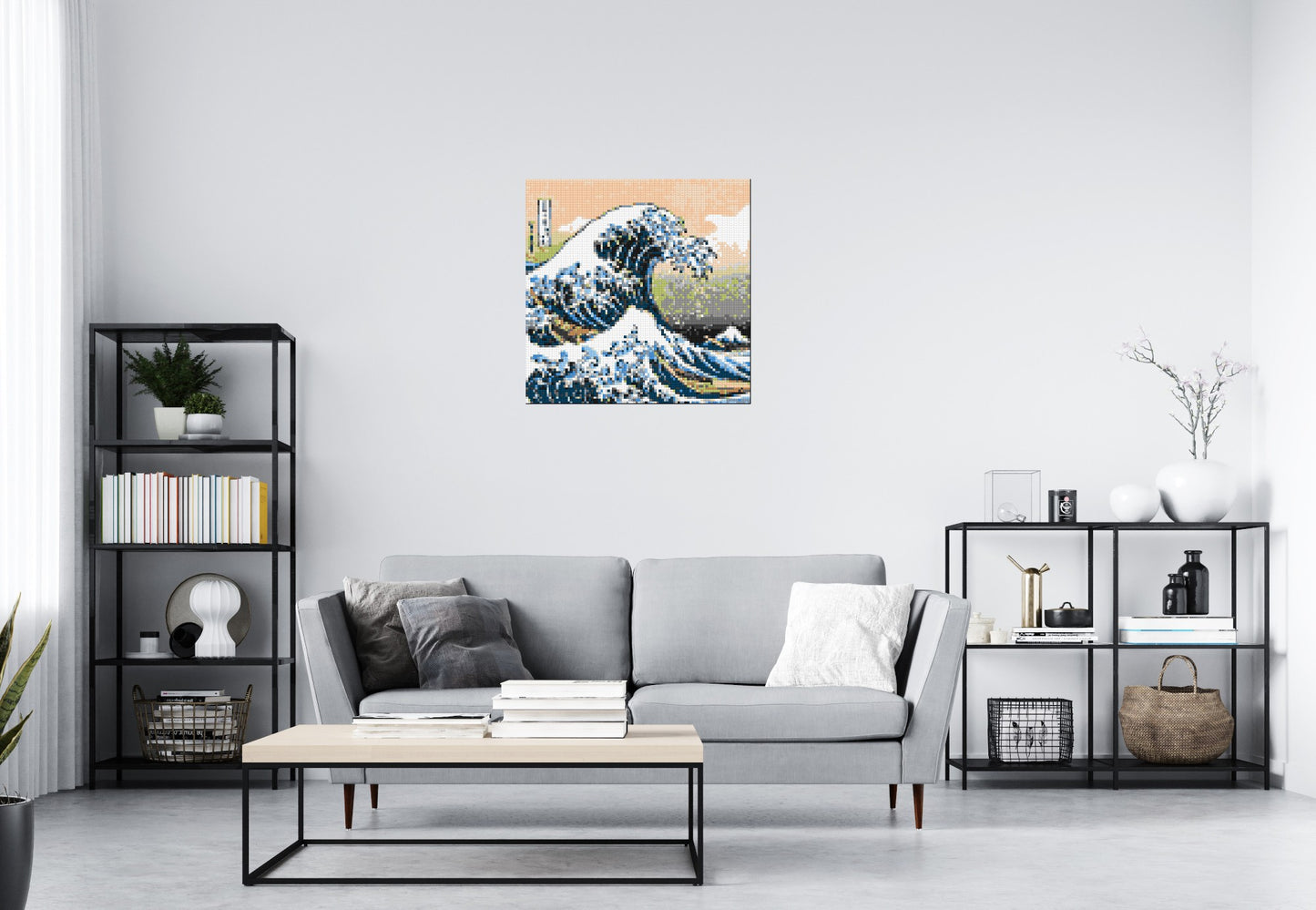 The Great Wave Off Kanagawa by Katsushika Hokusai  - Brick Art Mosaic Kit 4x4 large