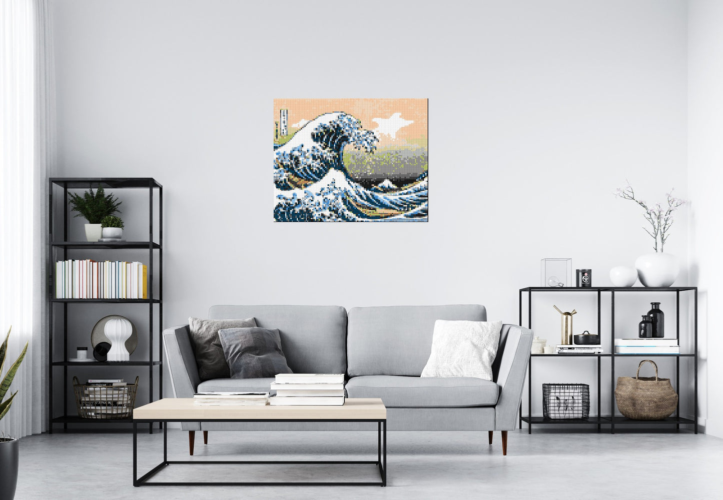 The Great Wave Off Kanagawa by Katsushika Hokusai  - Brick Art Mosaic Kit 5x4 large