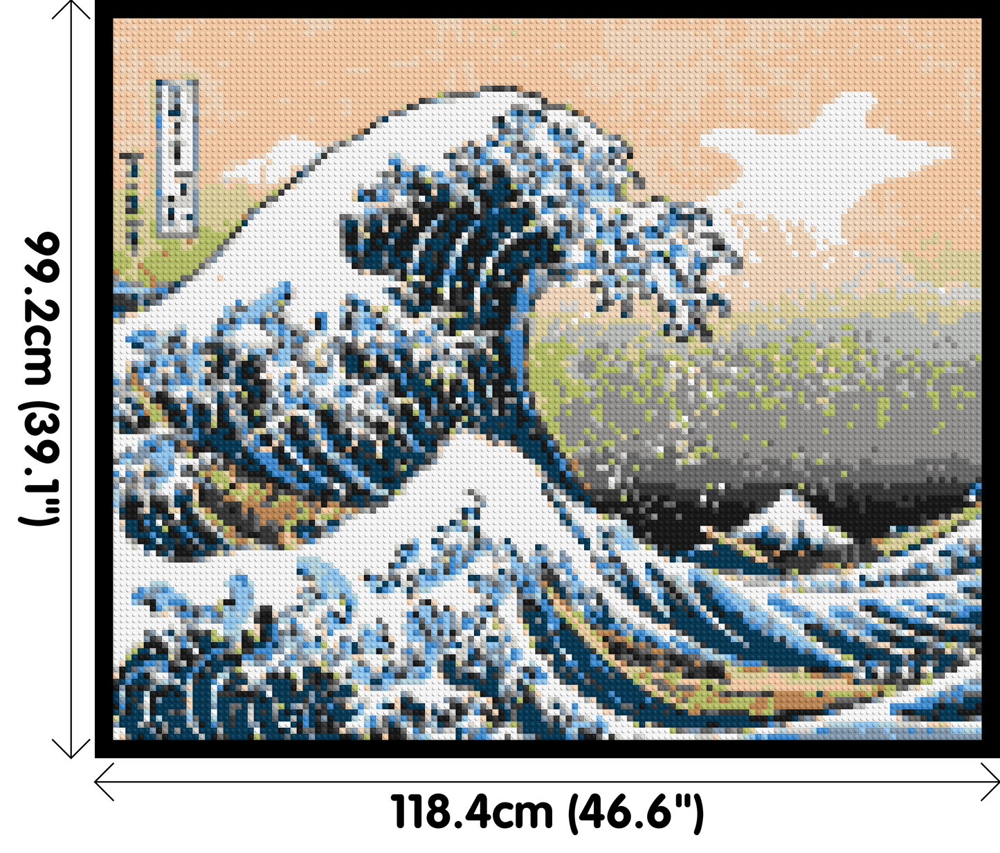 The Great Wave Off Kanagawa by Katsushika Hokusai  - Brick Art Mosaic Kit 6x5 large