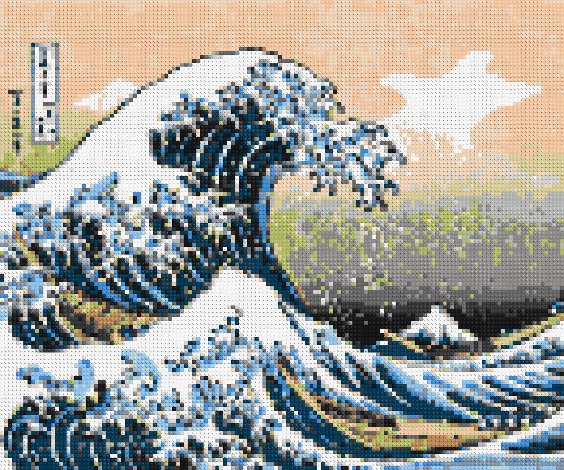 The Great Wave Off Kanagawa by Katsushika Hokusai  - Brick Art Mosaic Kit 6x5 large