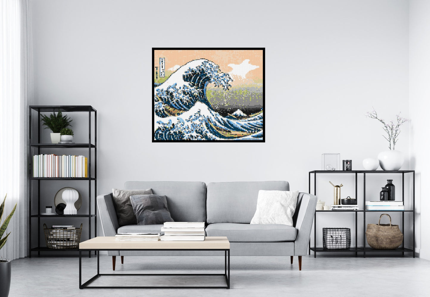 The Great Wave Off Kanagawa by Katsushika Hokusai  - Brick Art Mosaic Kit 6x5 large